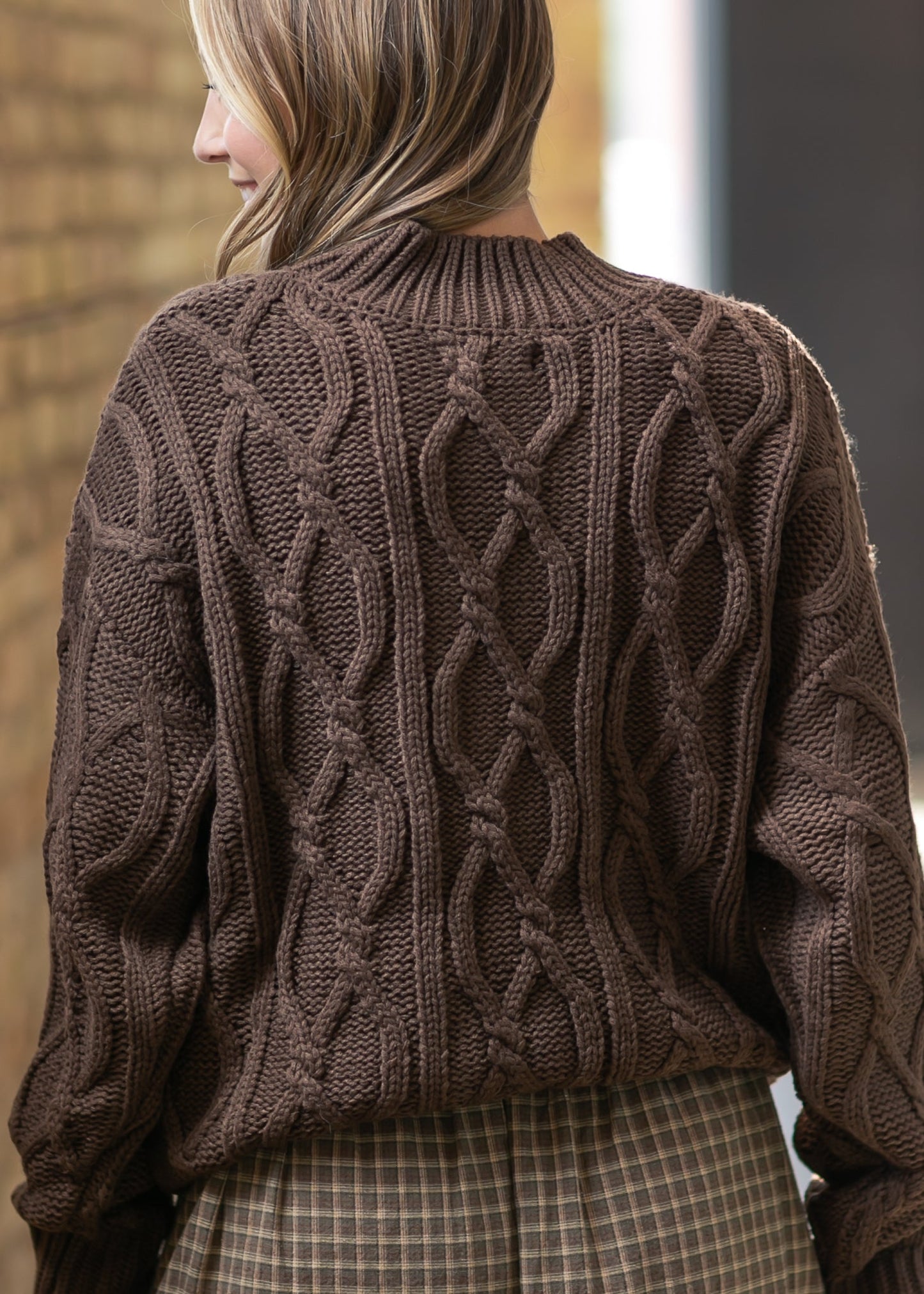 Cocoa Chain Knit Sweater FF Tops
