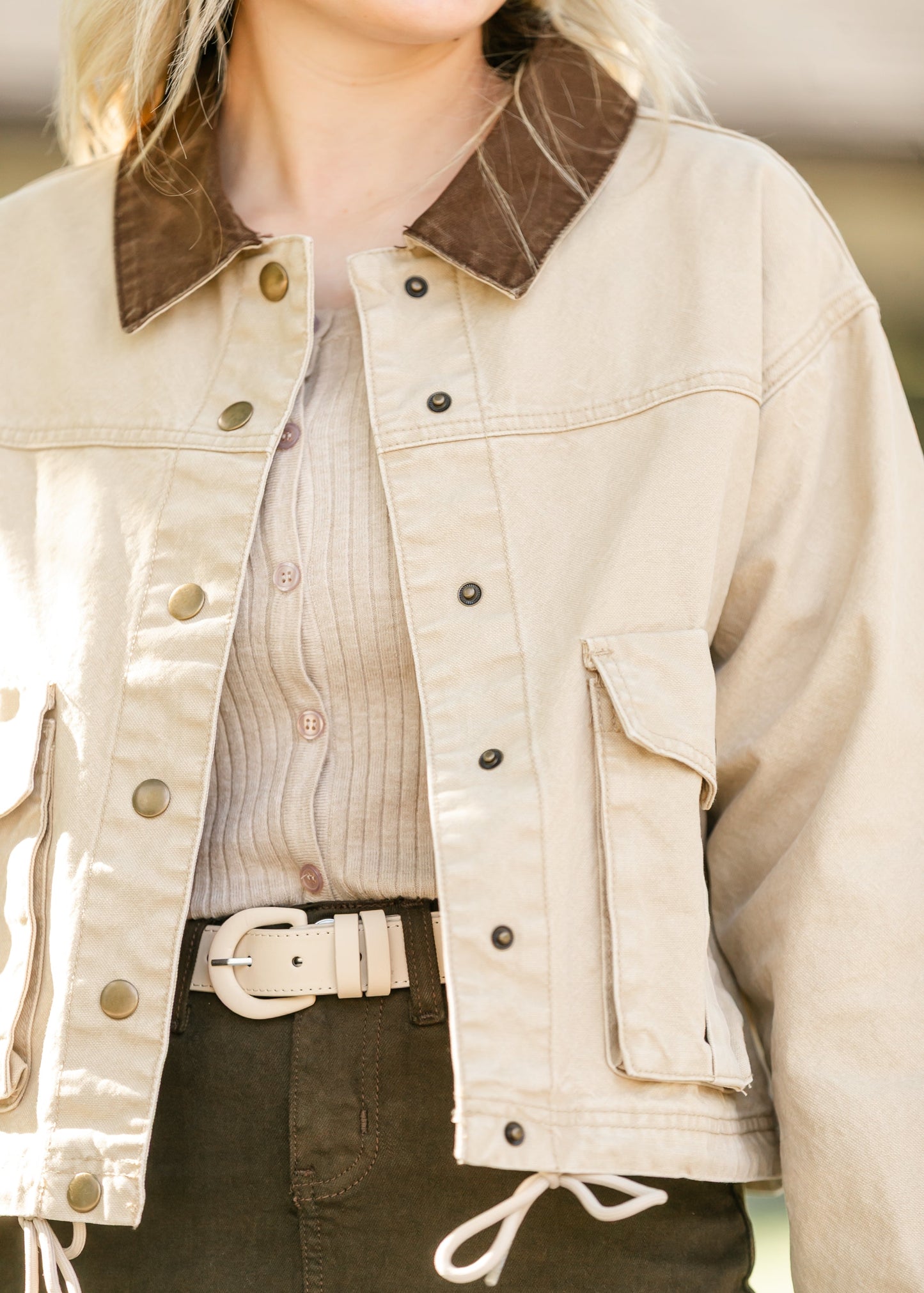 Contrast Collar Utility Jacket FF Layering Essentials