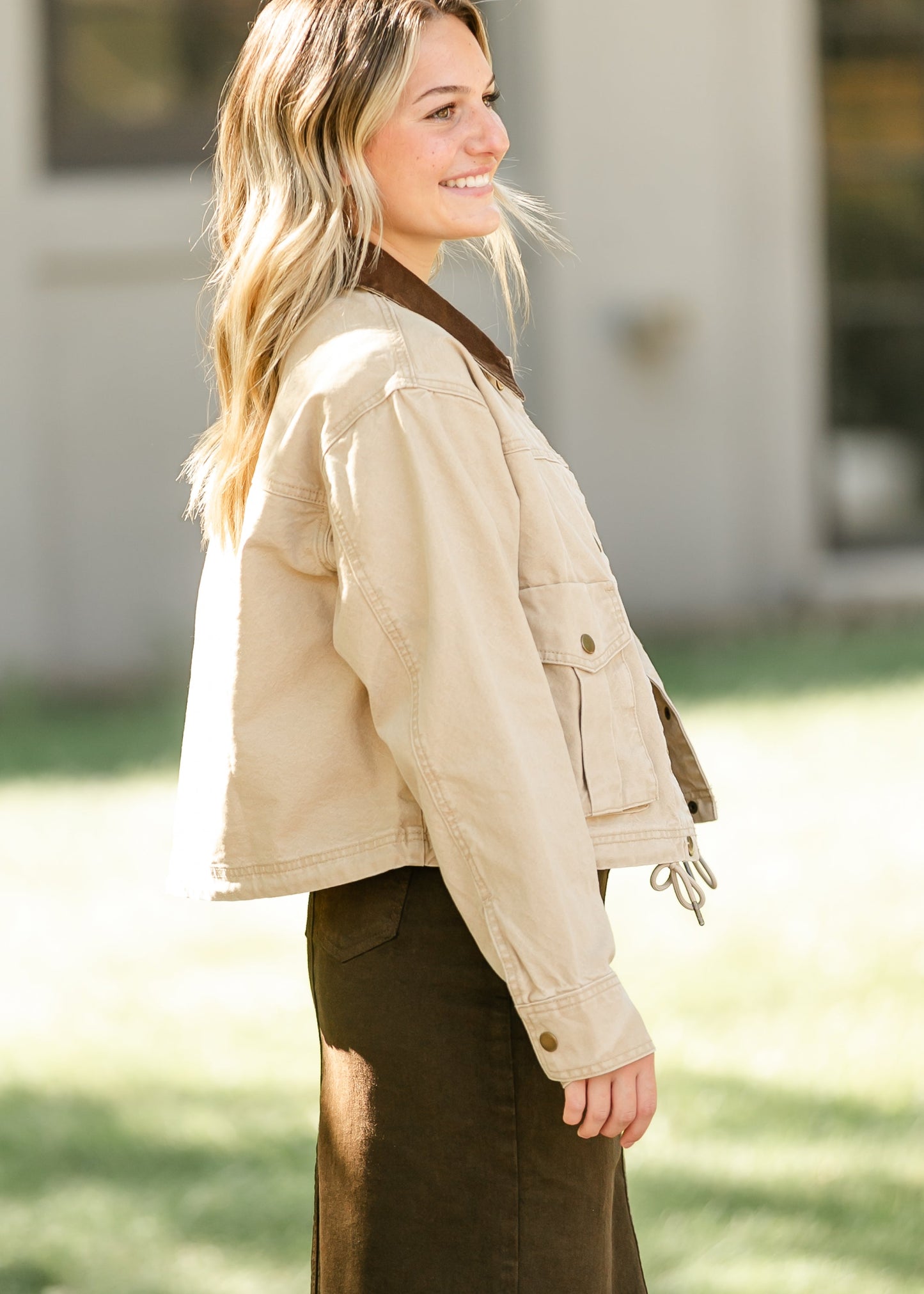 Contrast Collar Utility Jacket FF Layering Essentials