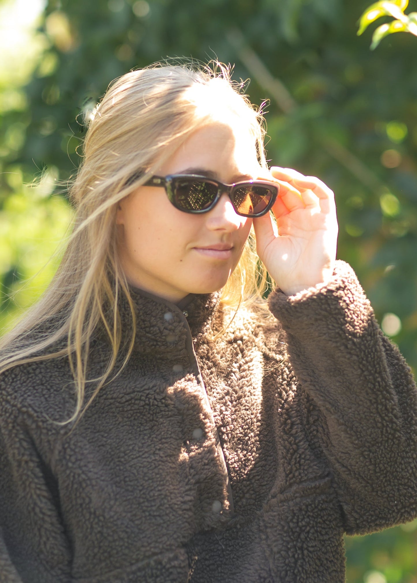 Cozy Sherpa Half Snap Sweatshirt FF Tops