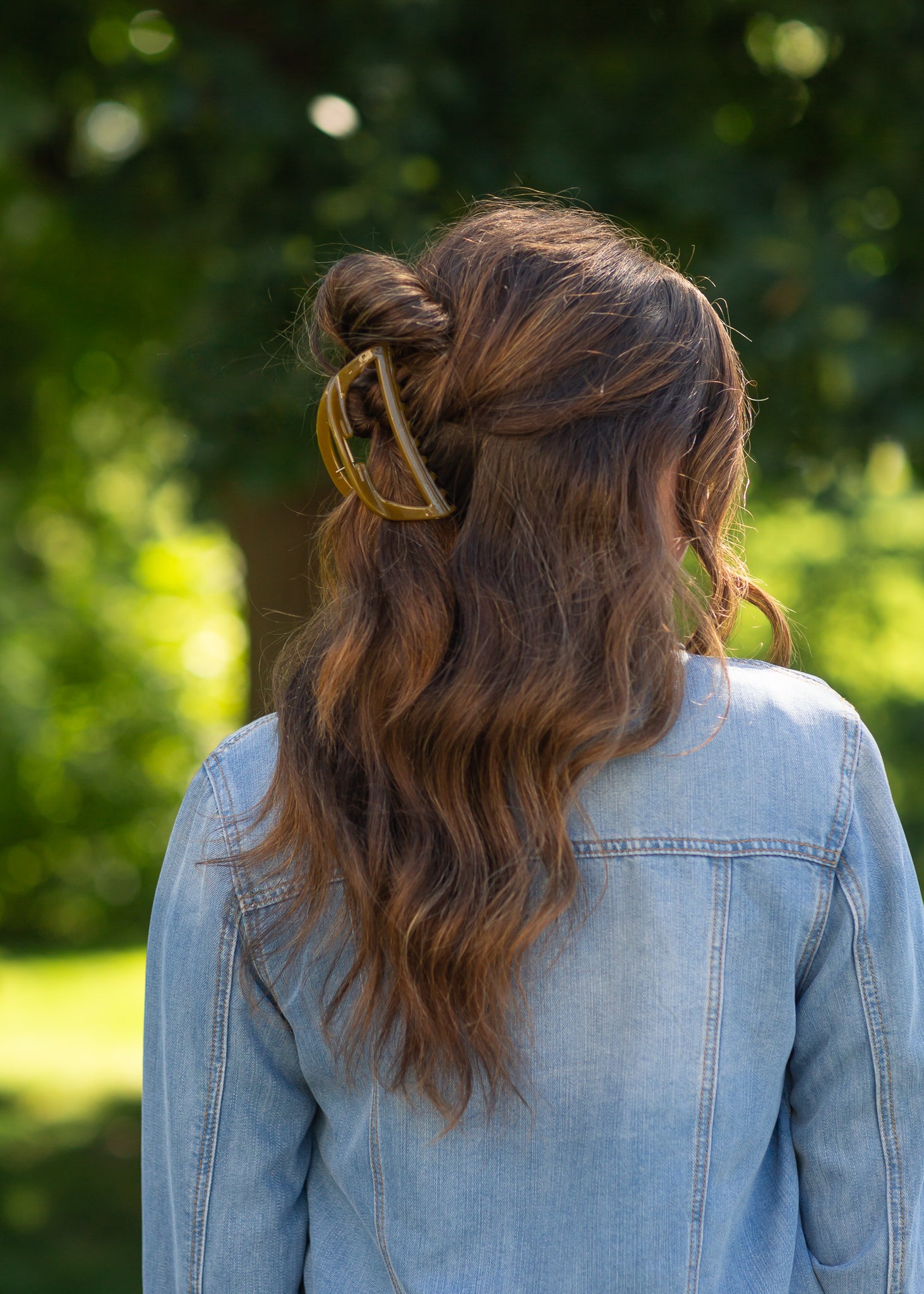 Crescent Hair Claw Clip Accessories Green