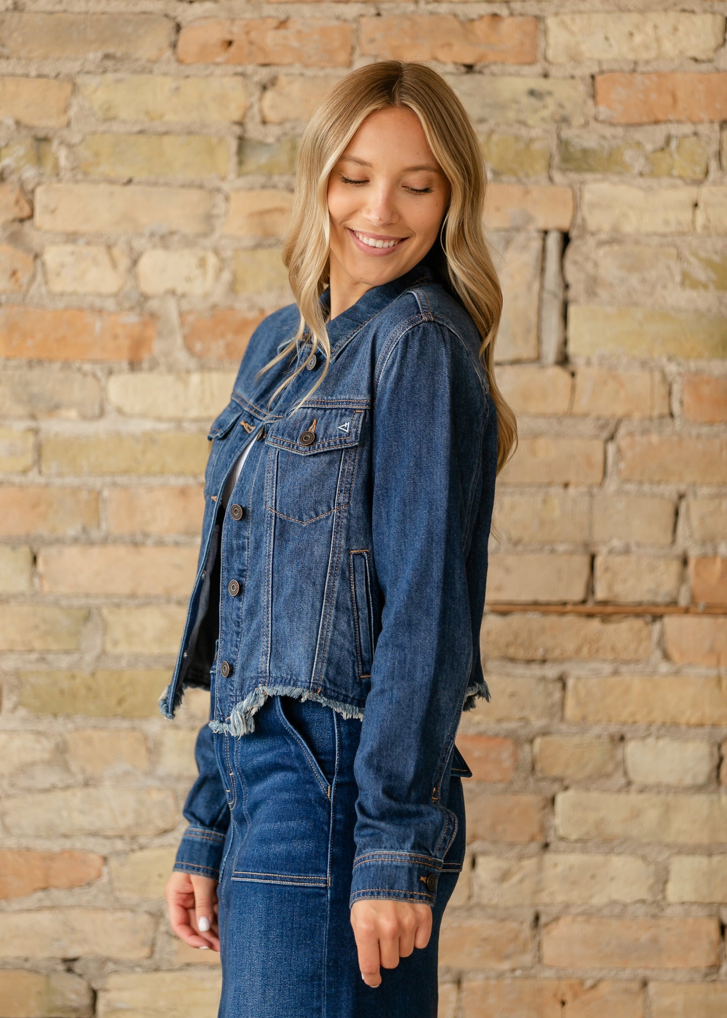 Cropped Fitted Denim Jacket FF Layering Essentials