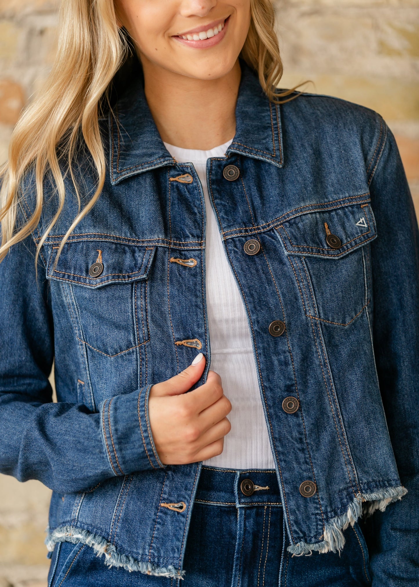 Cropped Fitted Denim Jacket FF Layering Essentials