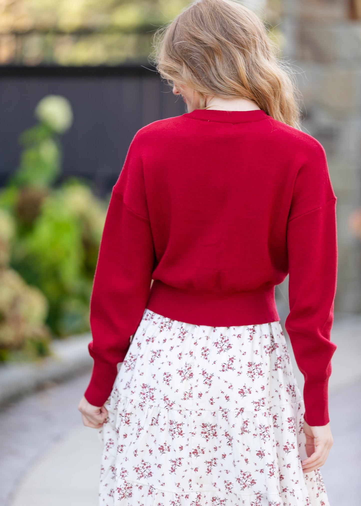 Cropped Long Sleeve Button Up Cardigan FF Layering Essentials