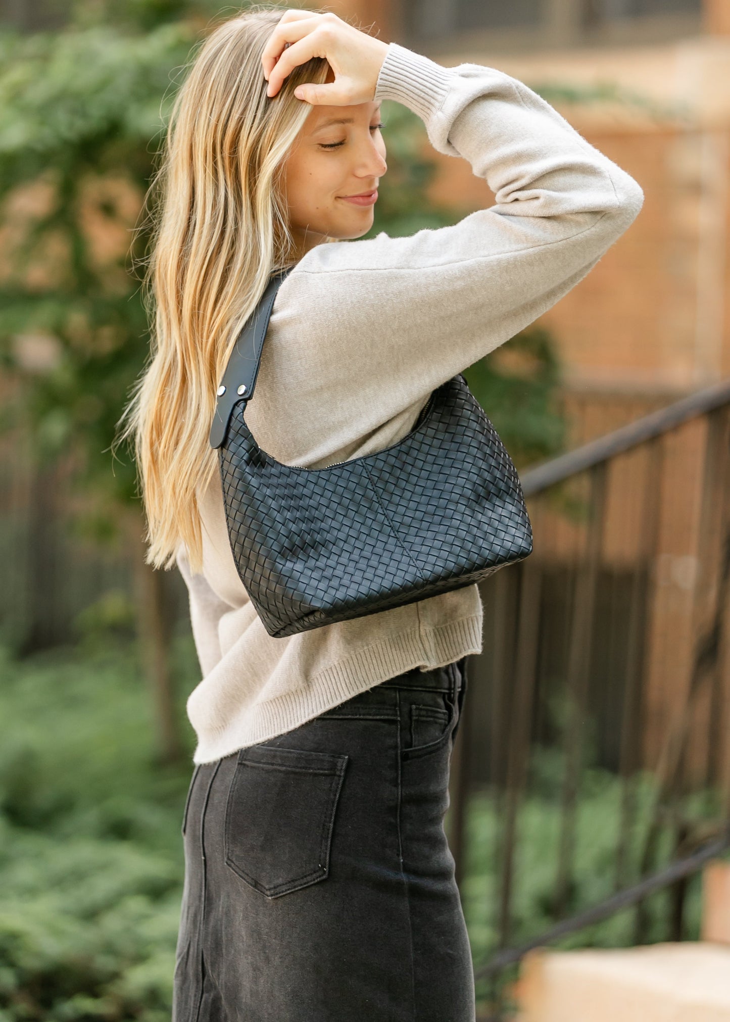 Crossed Paths Hobo Bag Accessories Black