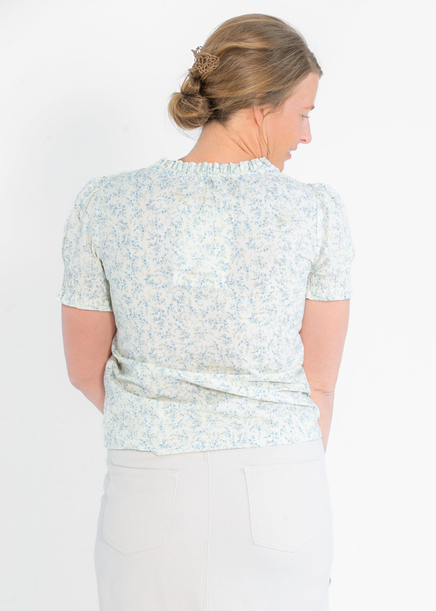 Dempsey Floral Puff Sleeve Top IC Tops