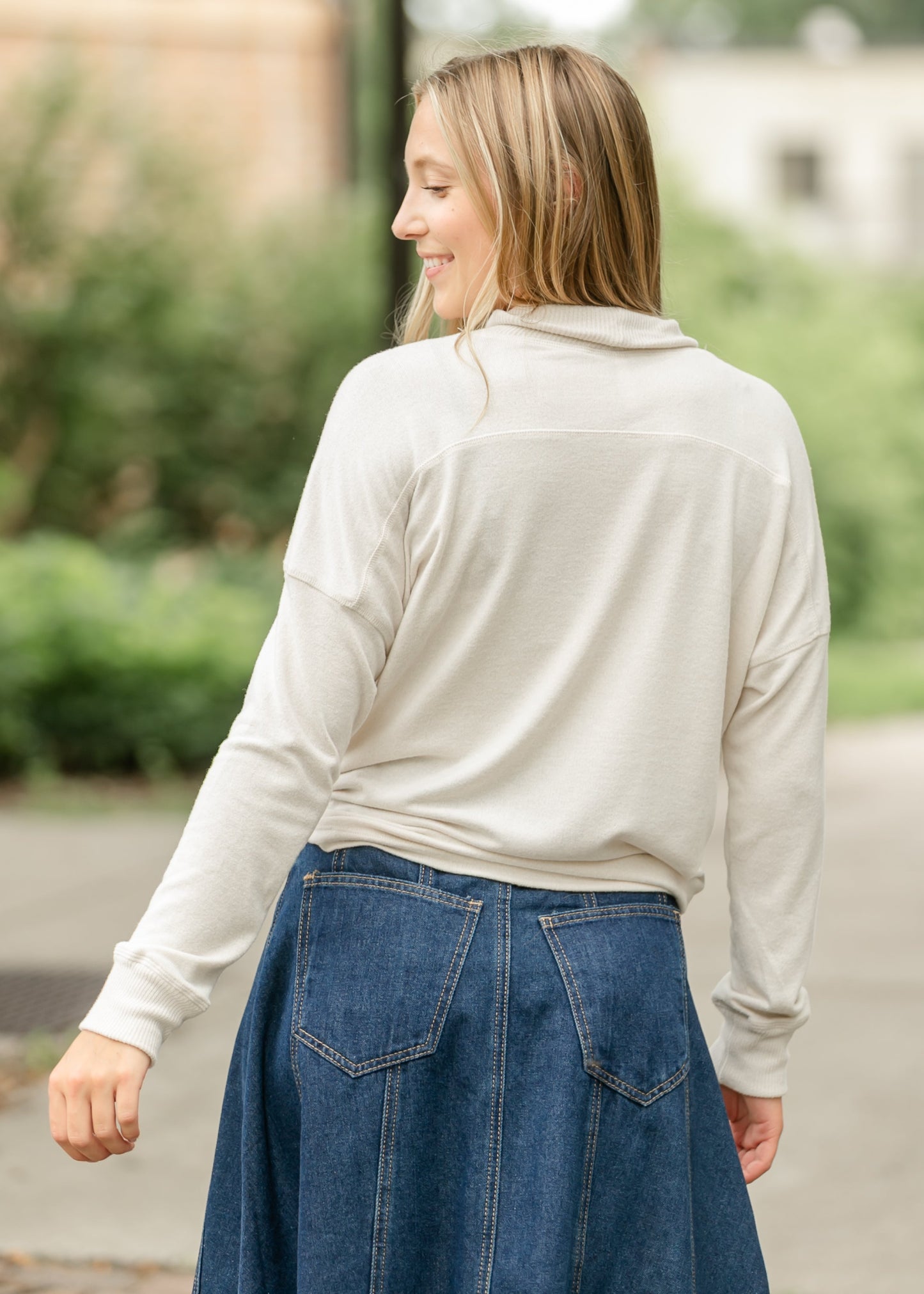 Denim A-line Maxi Skirt FF Skirts