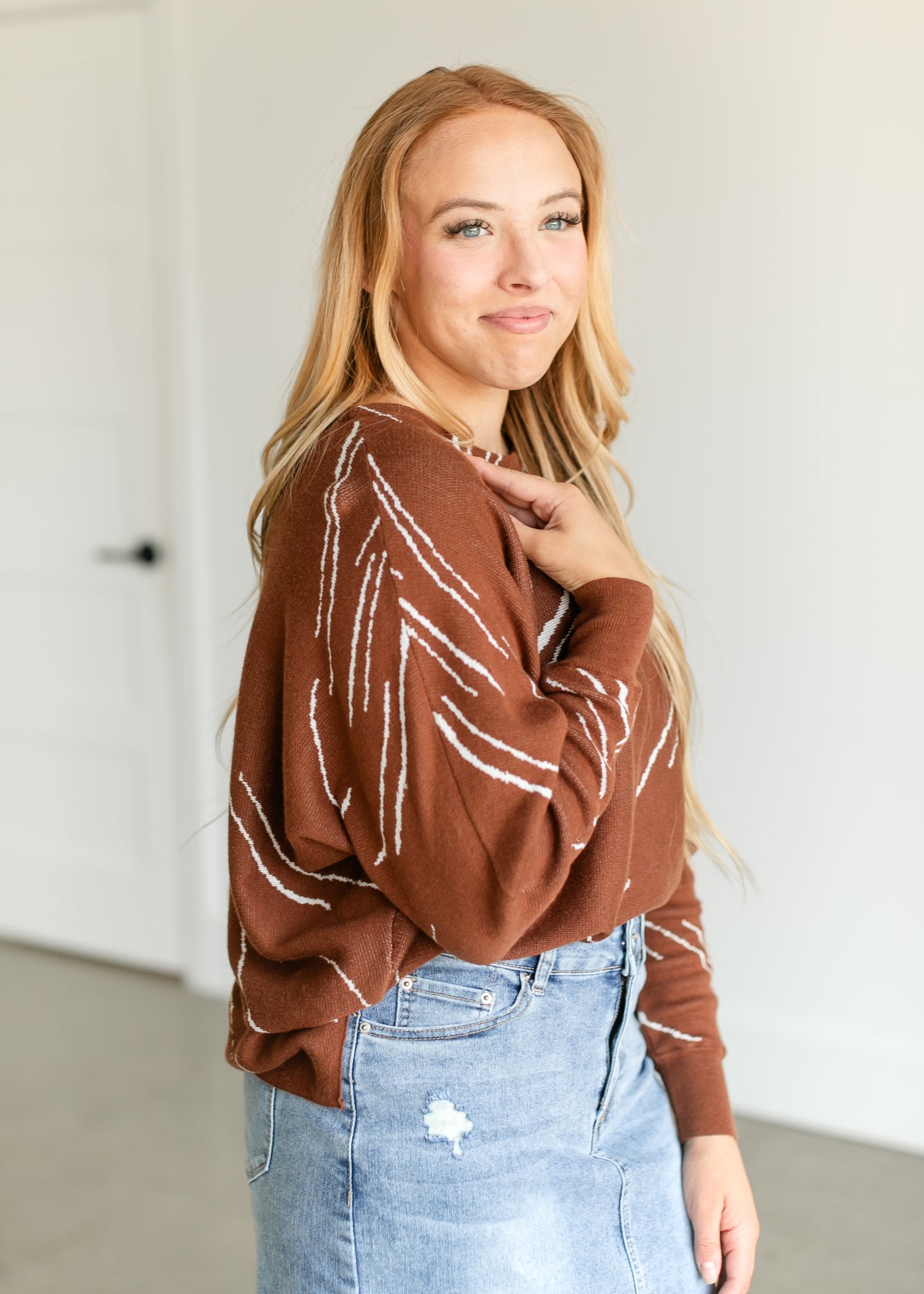 Dolman Sleeve Tunic Sweater FF Tops