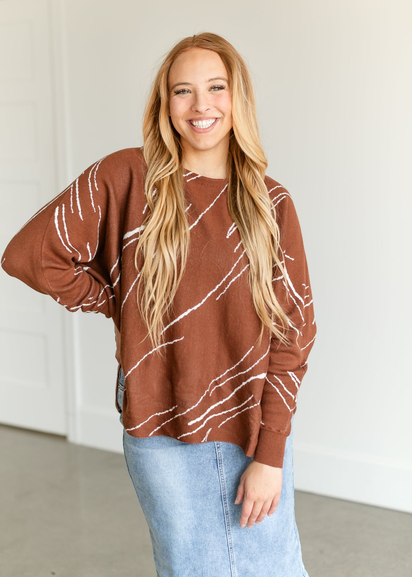 Dolman Sleeve Tunic Sweater FF Tops