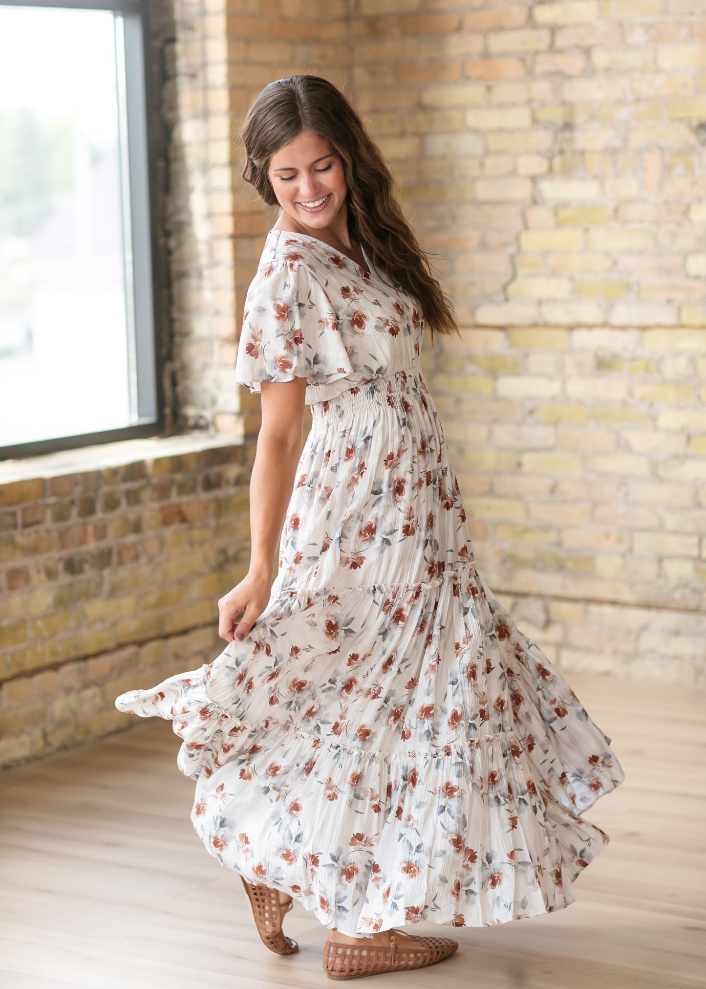 Eden Copper Blossom Dress FF Dresses