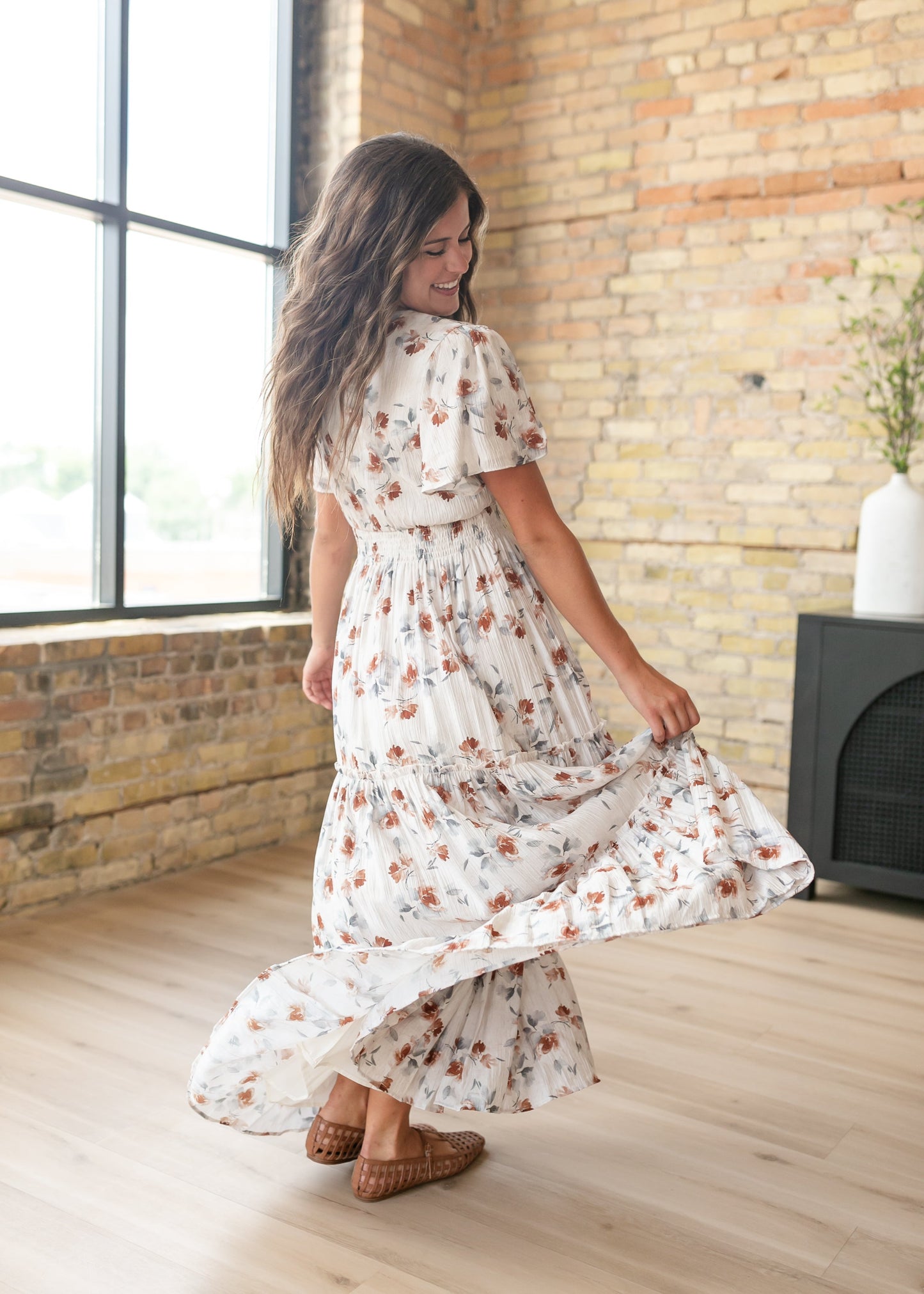 Eden Copper Blossom Dress FF Dresses