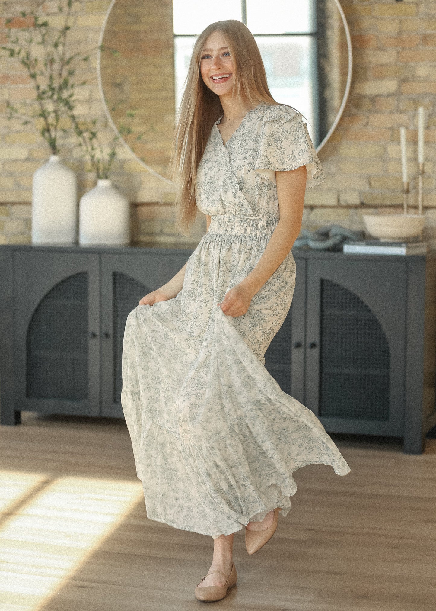 Eden Green Floral Maxi Dress IC Dresses
