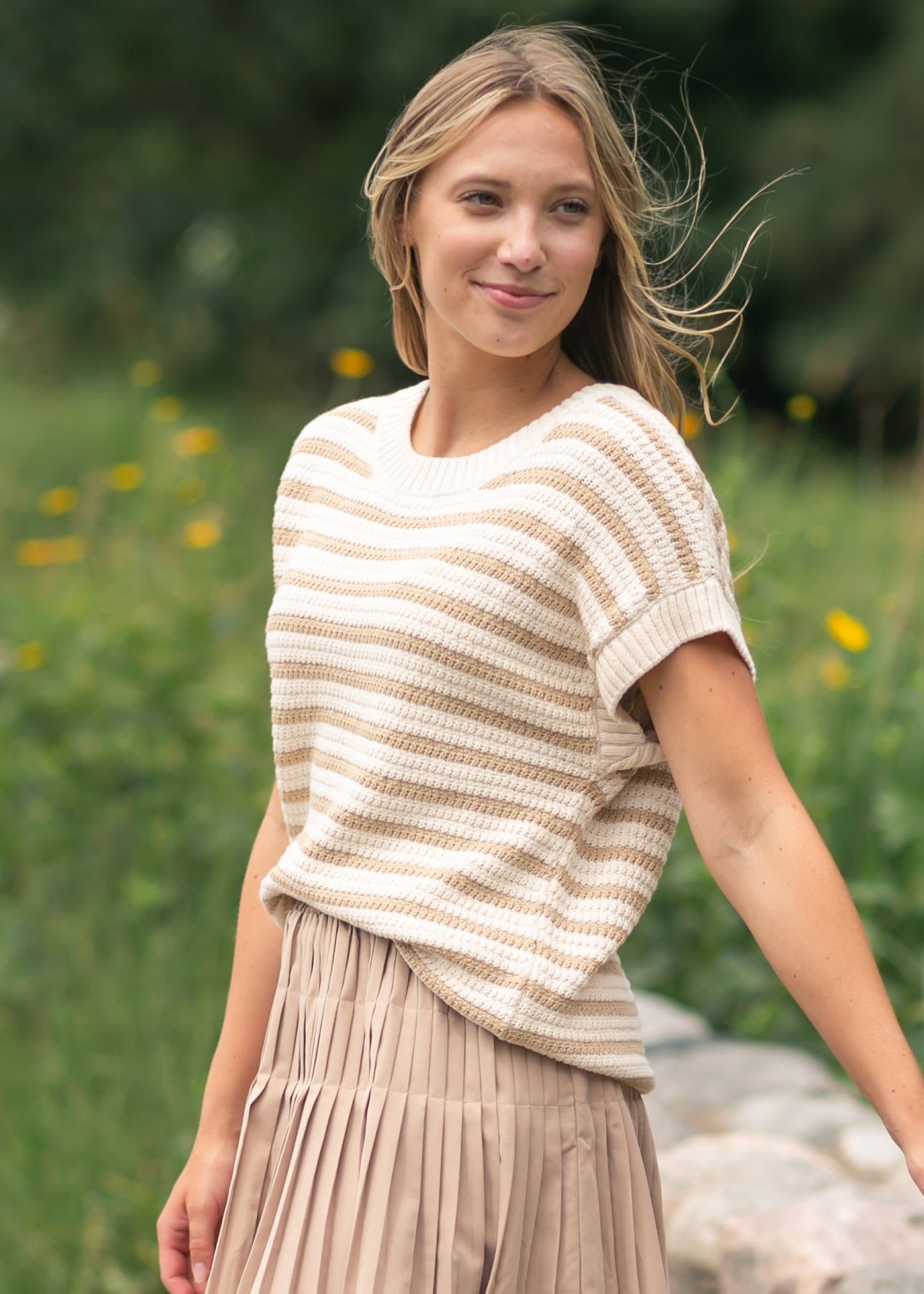 Elastic Waist Detailed Midi Skirt FF Skirts