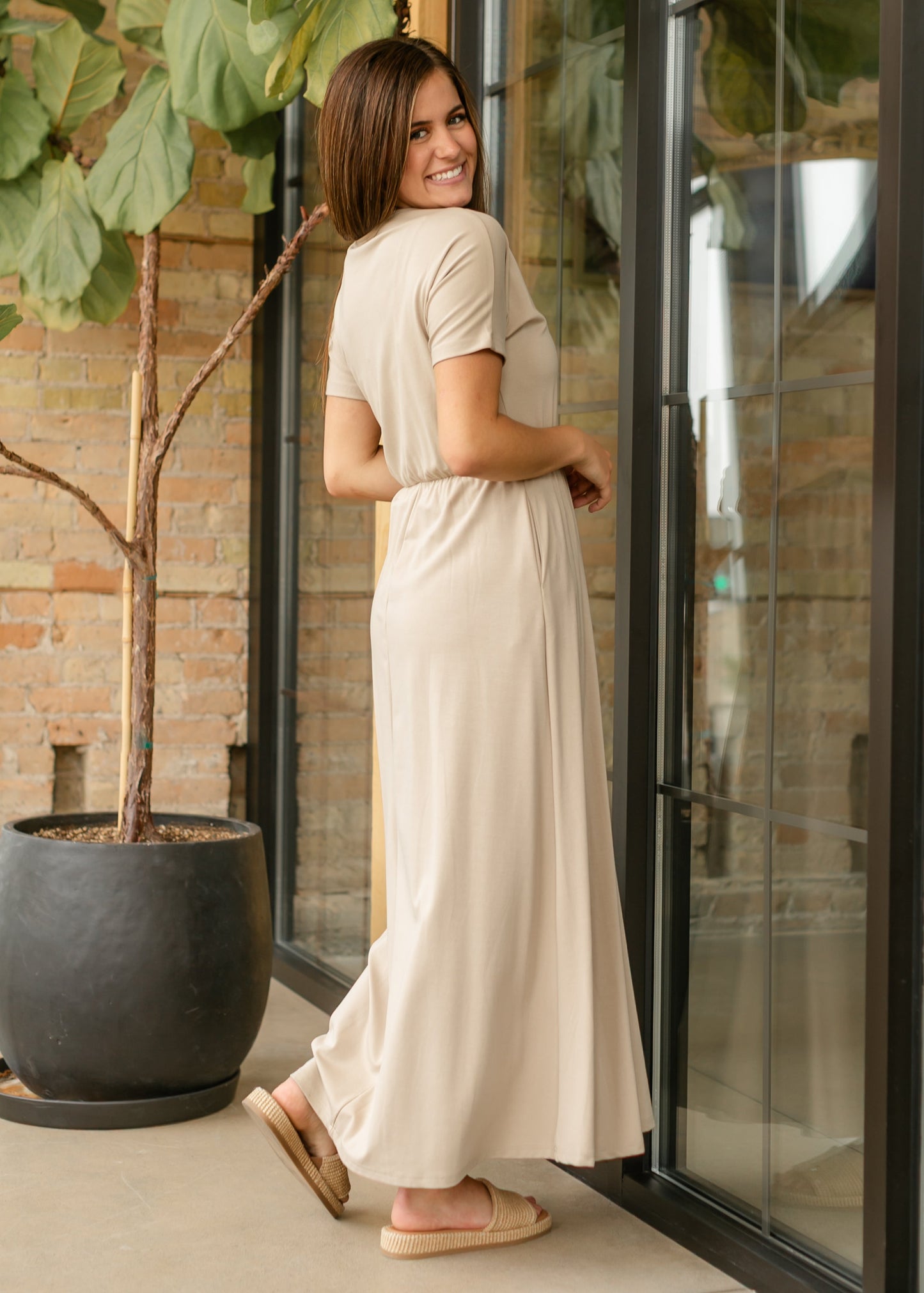 Ella Cinched Waist Maxi Dress IC Dresses