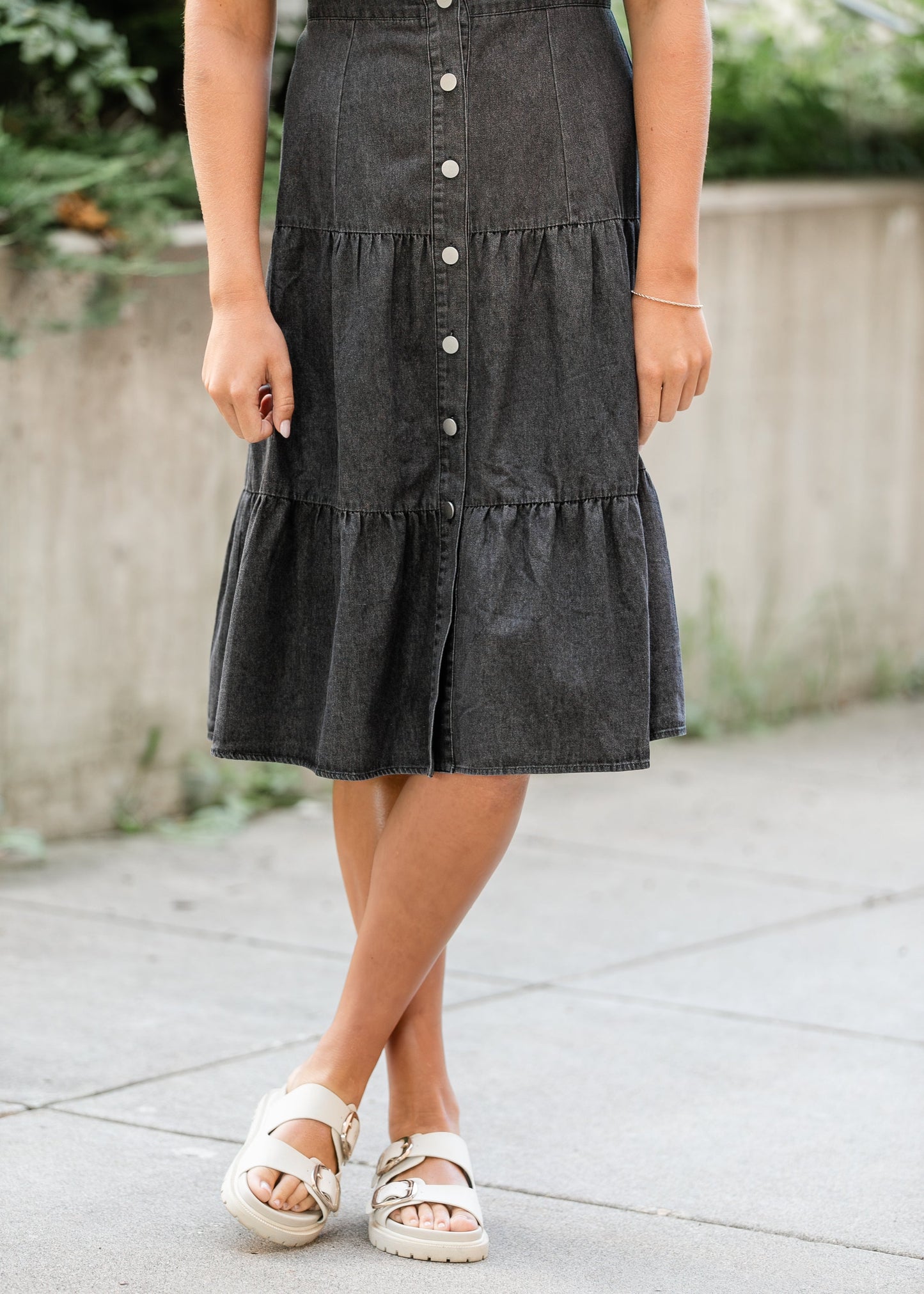 Elton Square Neck Dress FF Dresses
