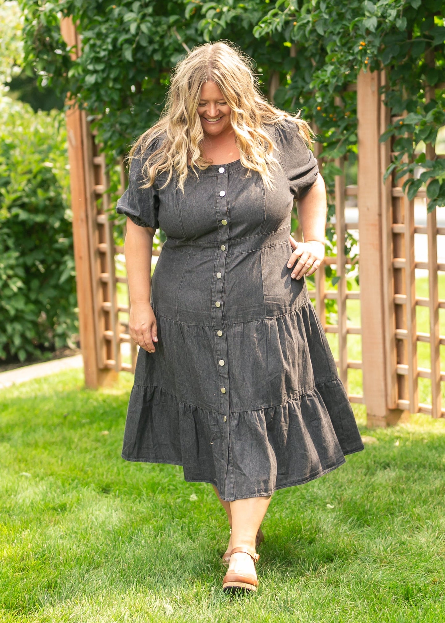 Elton Square Neck Dress FF Dresses
