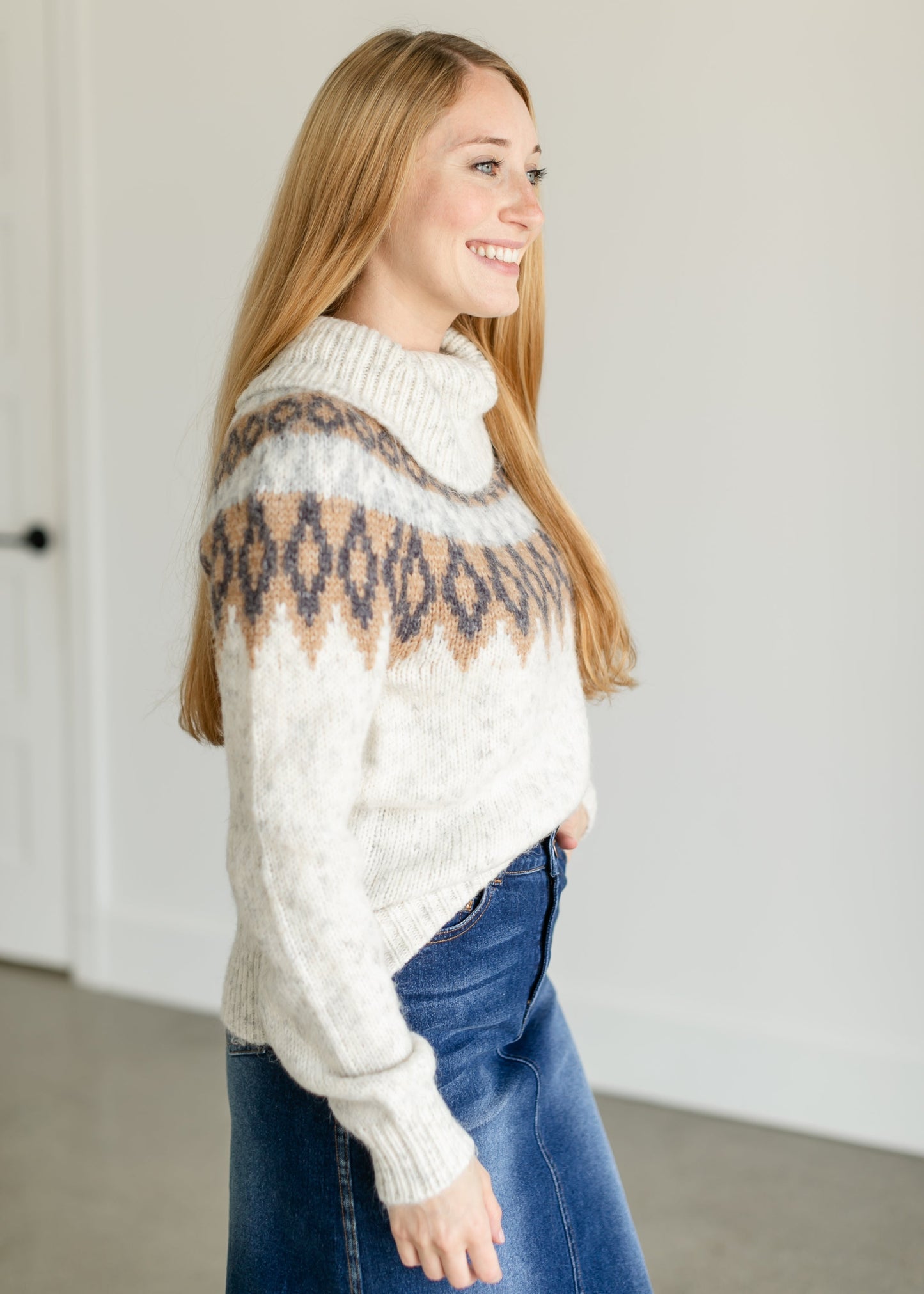 Eryk Turtleneck Fair Isle Sweater FF Tops