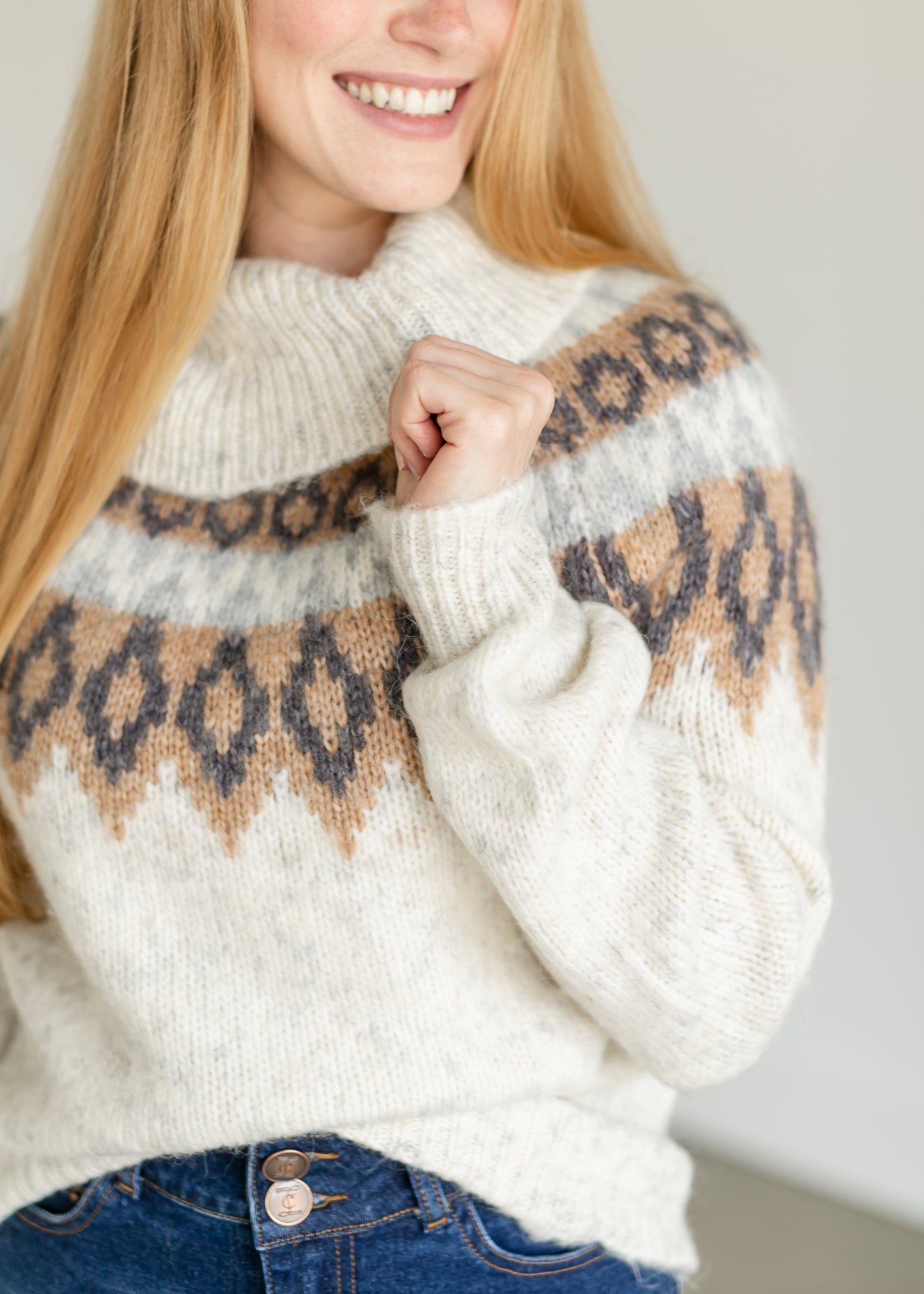 Eryk Turtleneck Fair Isle Sweater FF Tops