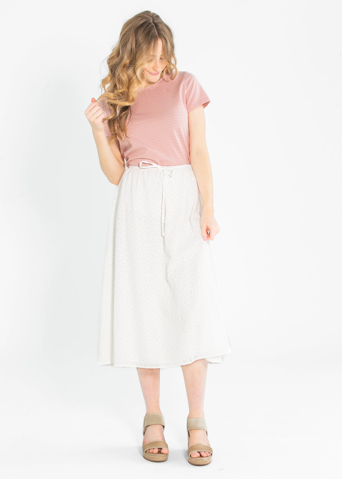 Essential Crew Striped Basic Tee IC Tops