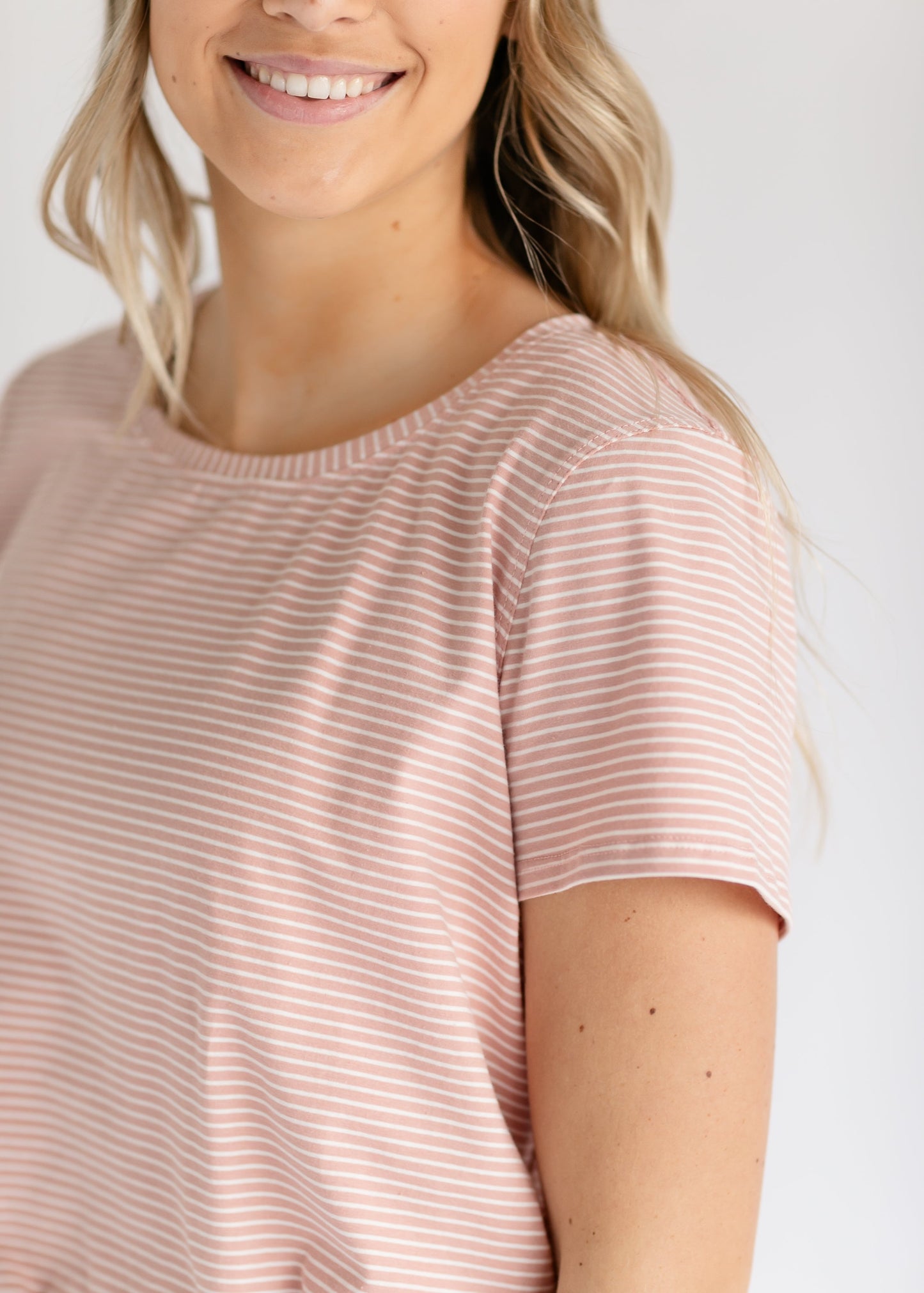 Essential Crew Striped Basic Tee IC Tops