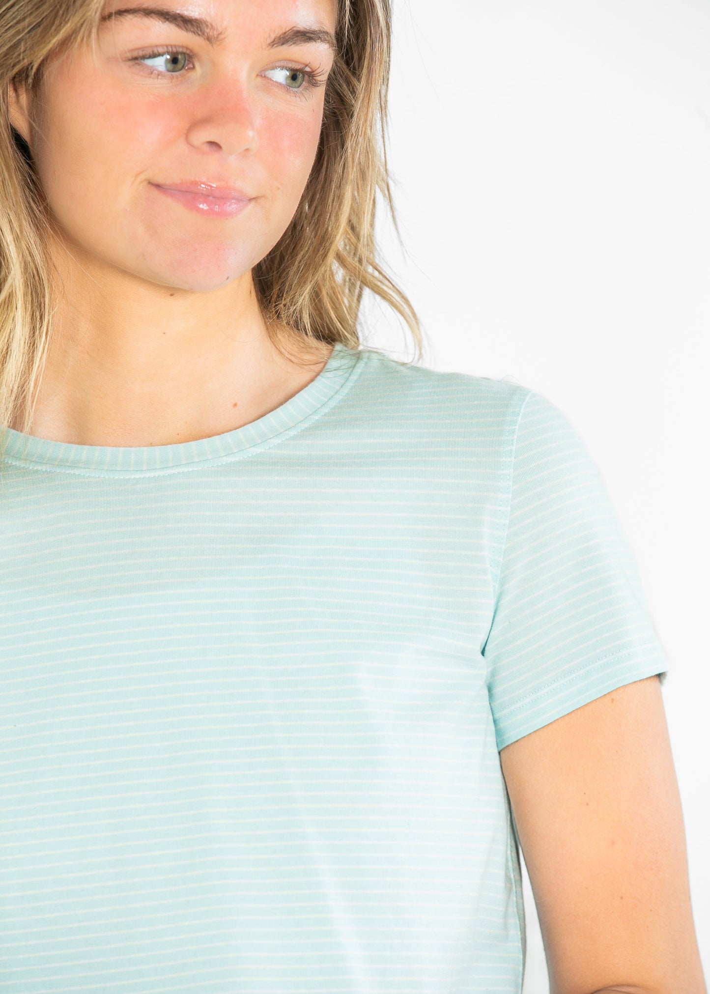Essential Crew Striped Basic Tee IC Tops Blue Stripe / XS
