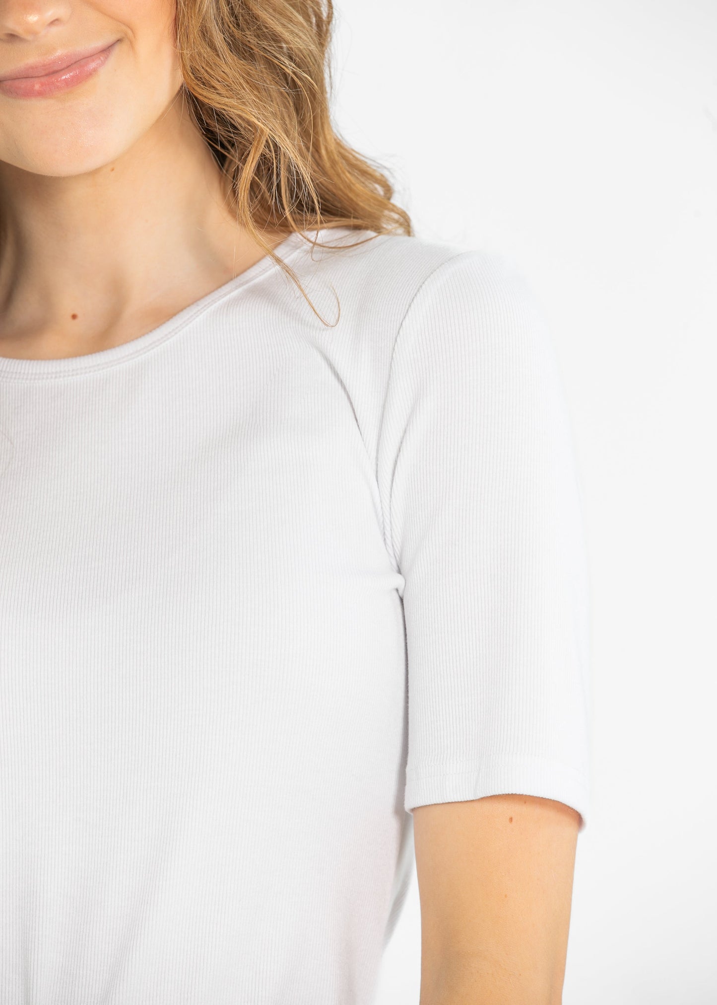 Essential Ribbed Half Sleeve Tee IC Tops
