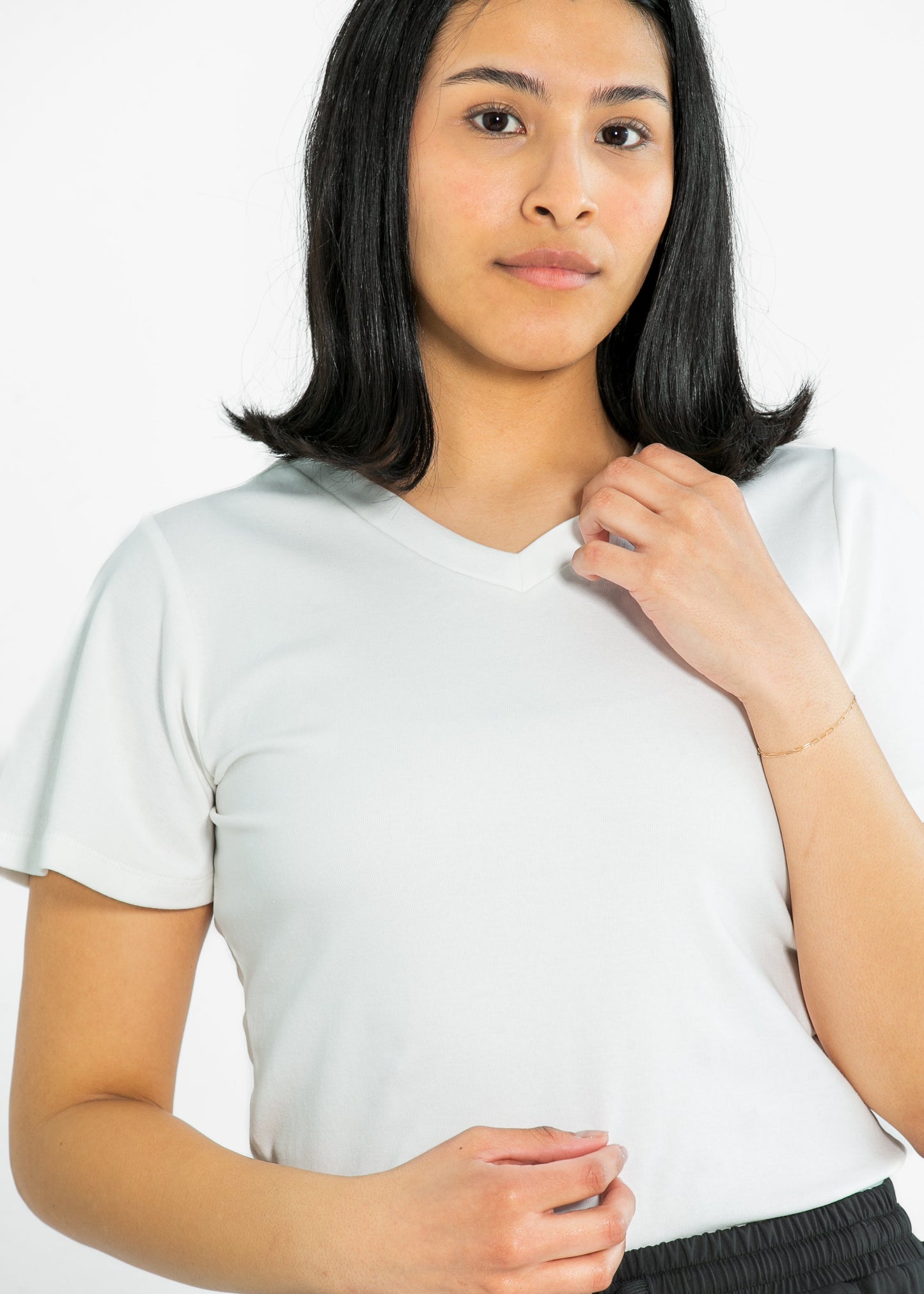 Essential V-neck Flutter Sleeve Top IC Tops
