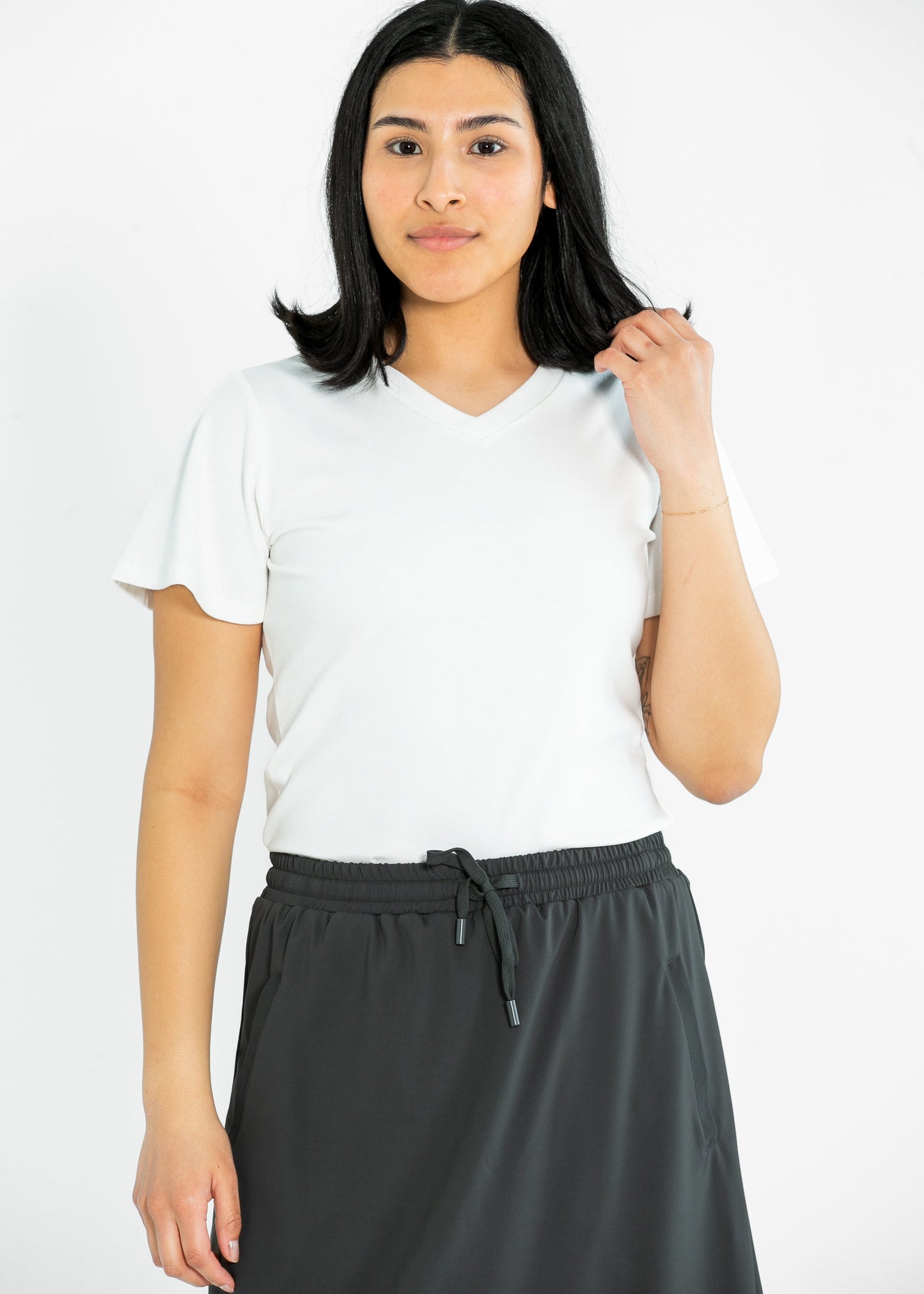 Essential V-neck Flutter Sleeve Top IC Tops
