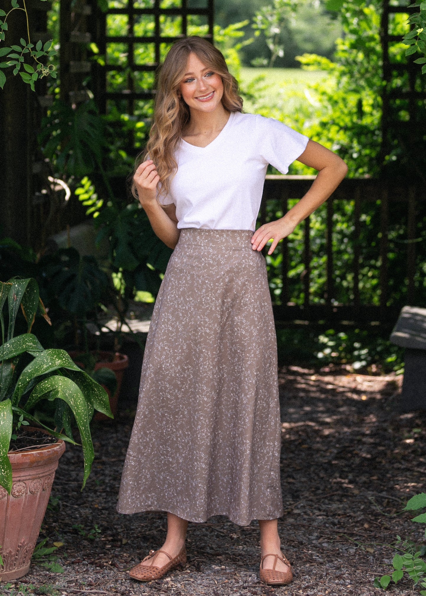 Essential V-neck Flutter Sleeve Top IC Tops