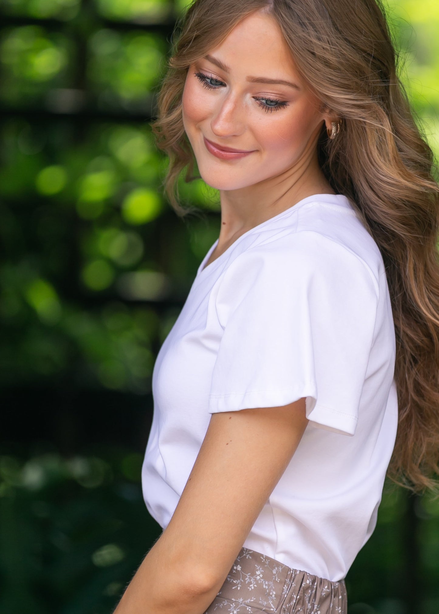 Essential V-neck Flutter Sleeve Top IC Tops