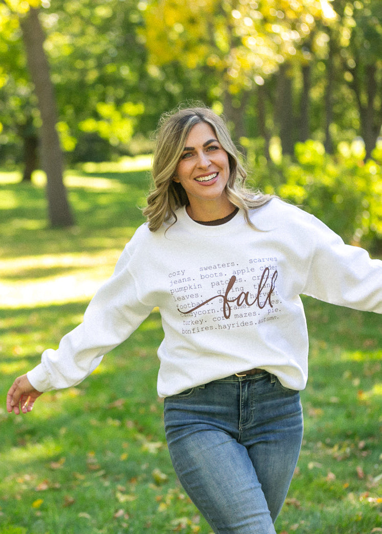 Falling For Fall Graphic Sweatshirt FF Tops