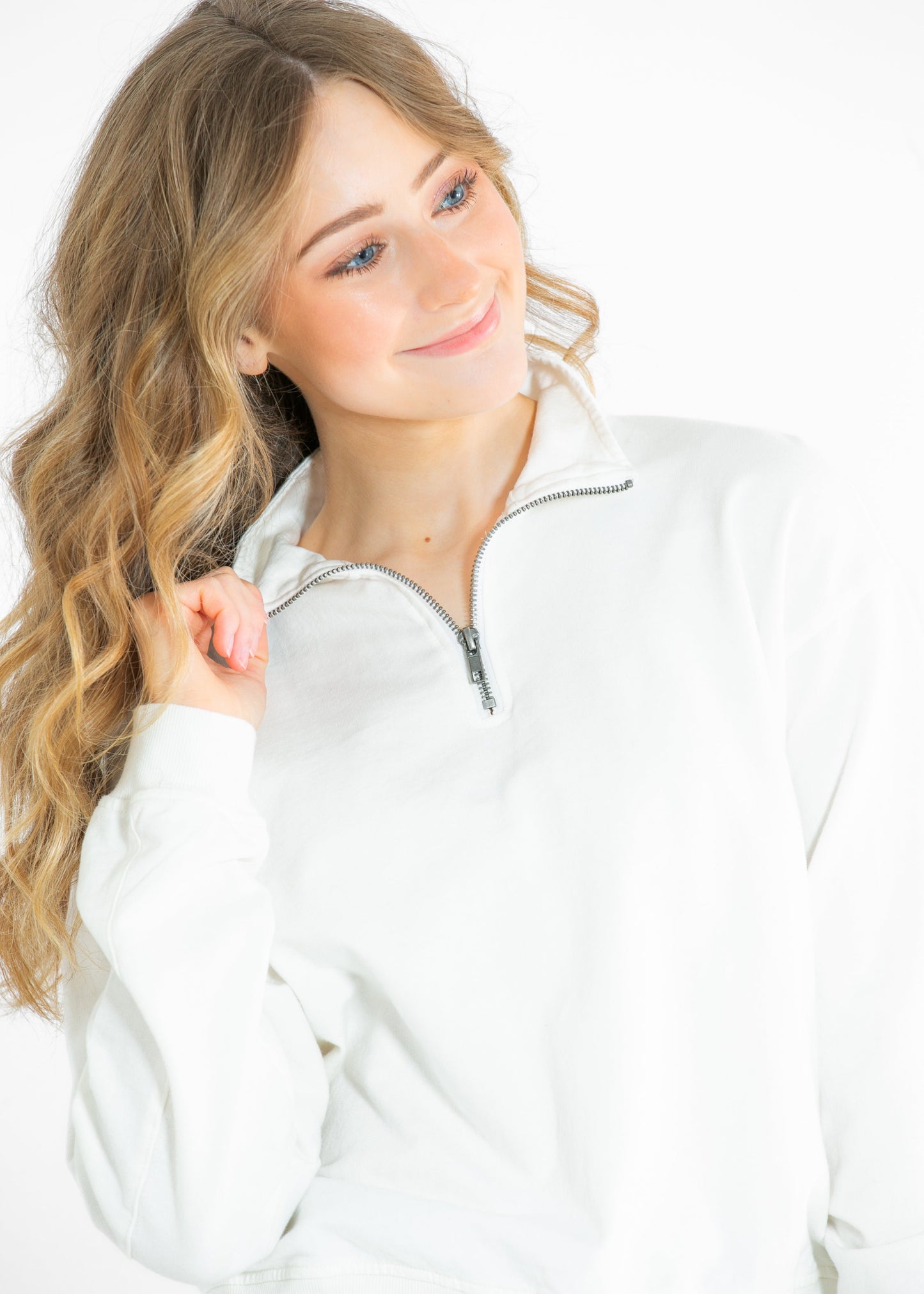 Farah Half Zip Long Sleeve Sweatshirt FF Tops