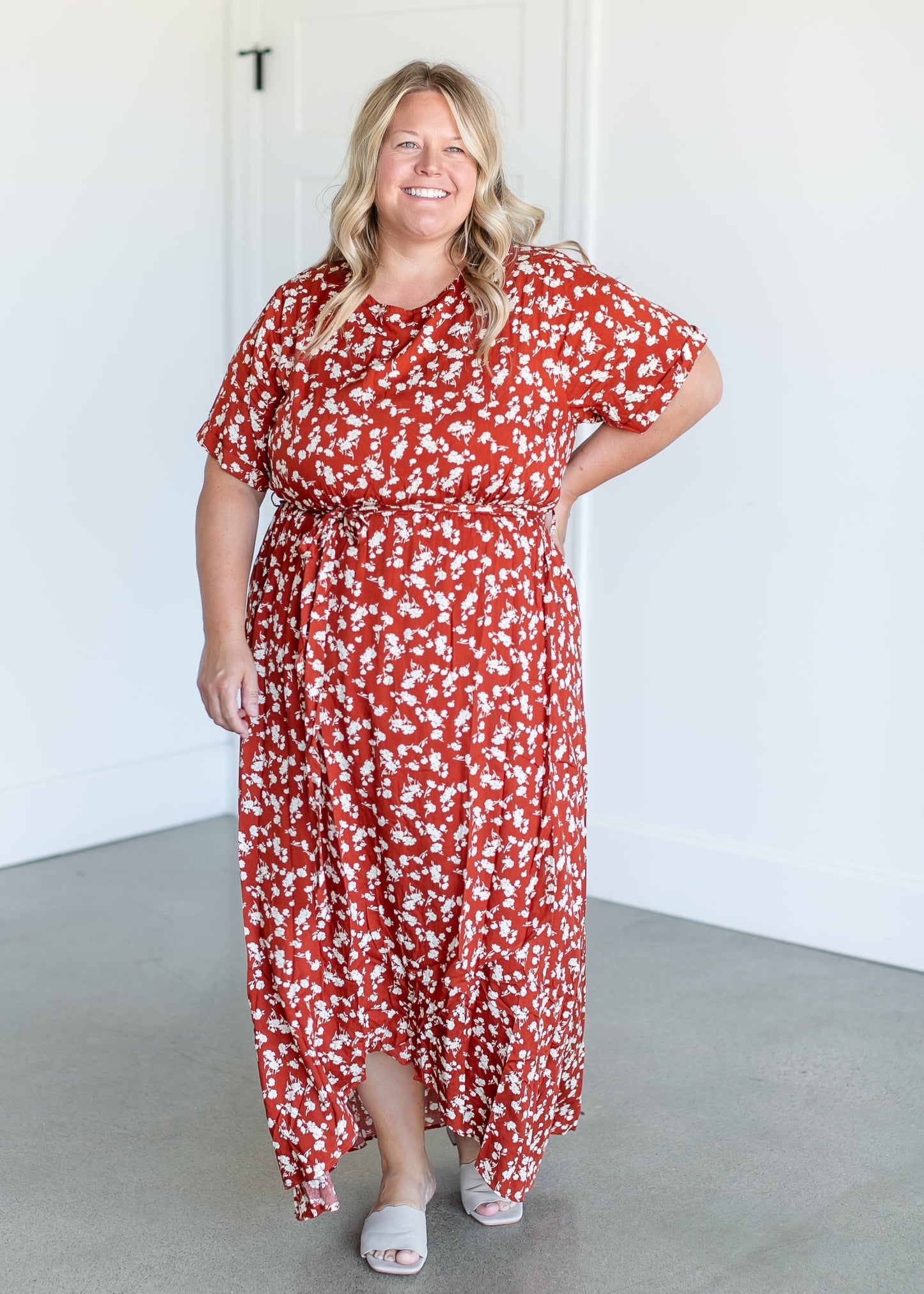 Floral Belted Maxi Dress FF Dresses