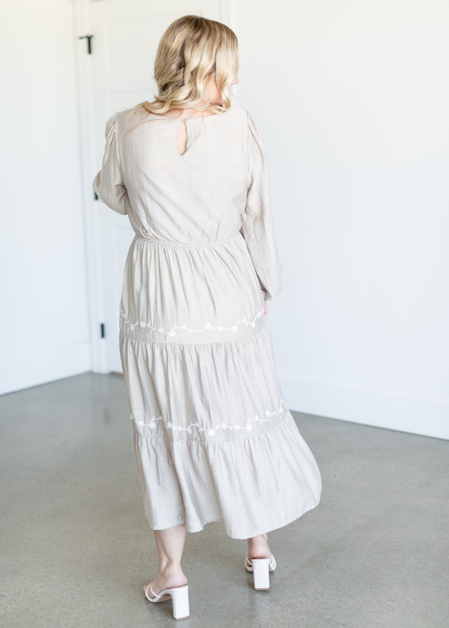 Floral Crochet Detailed Long Sleeve Dress FF Dresses