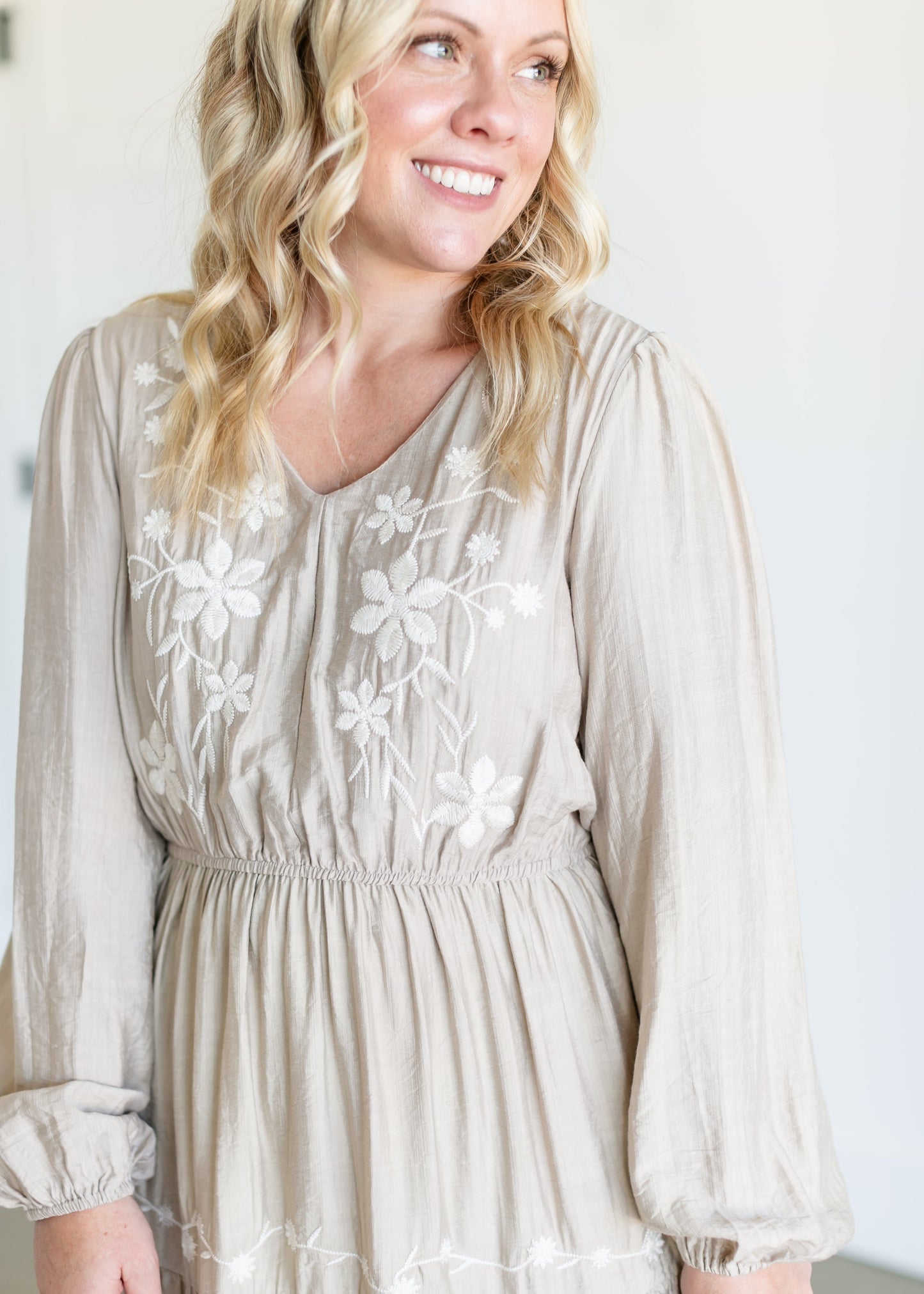 Floral Crochet Detailed Long Sleeve Dress FF Dresses