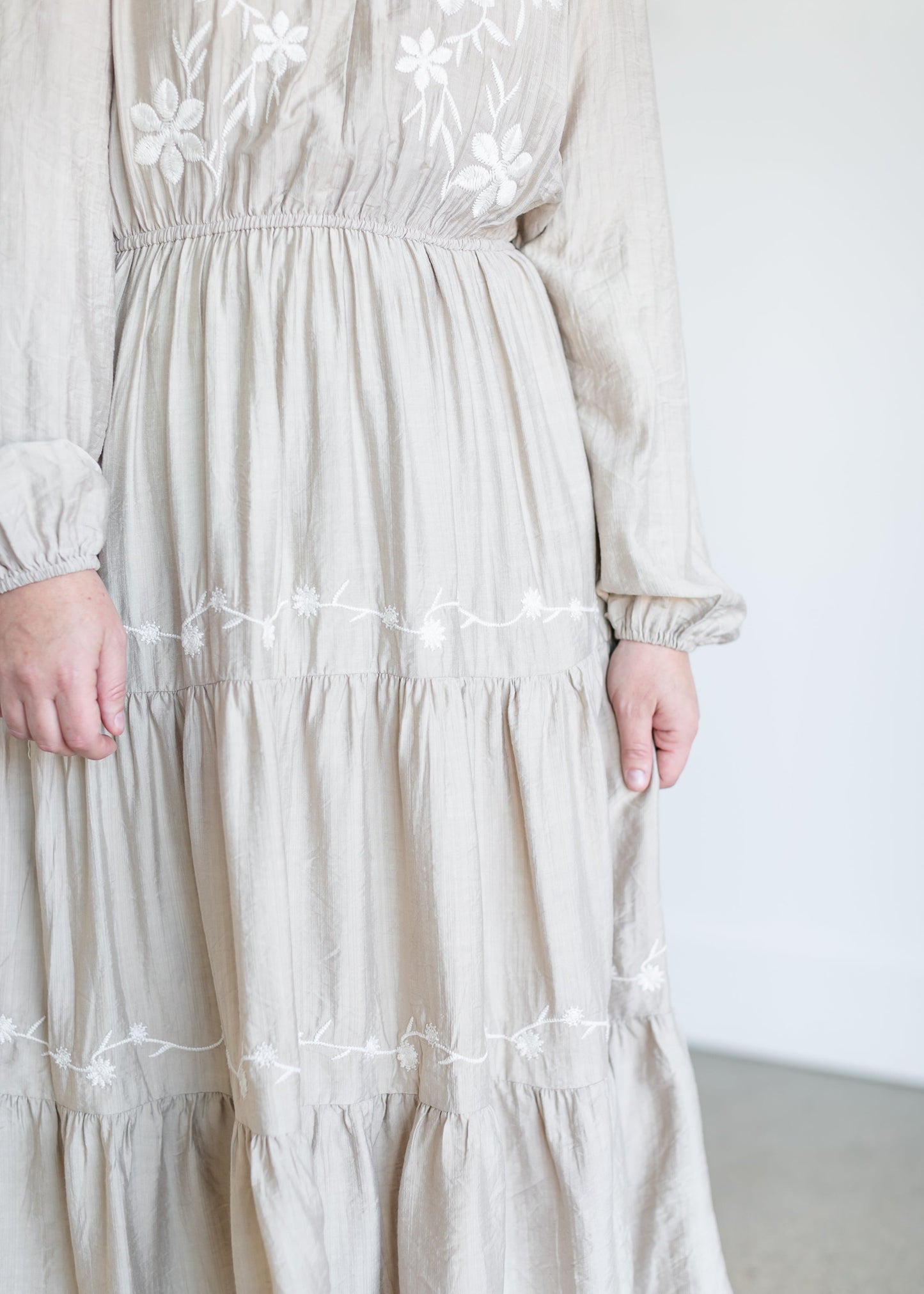 Floral Crochet Detailed Long Sleeve Dress FF Dresses