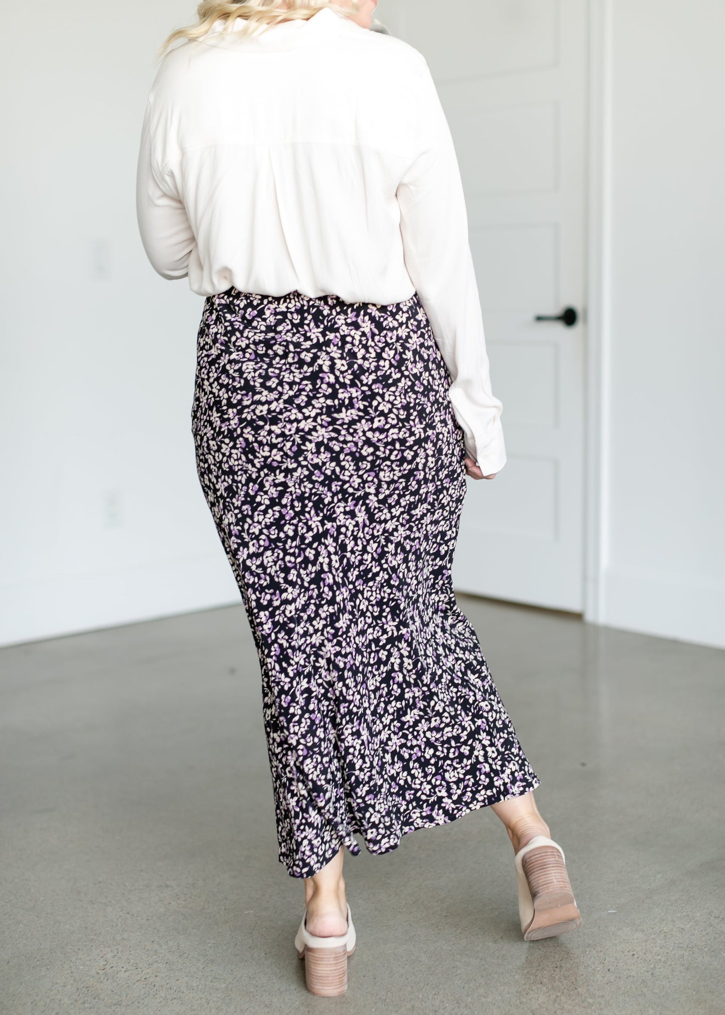 Floral Midi Slip Skirt FF Skirts