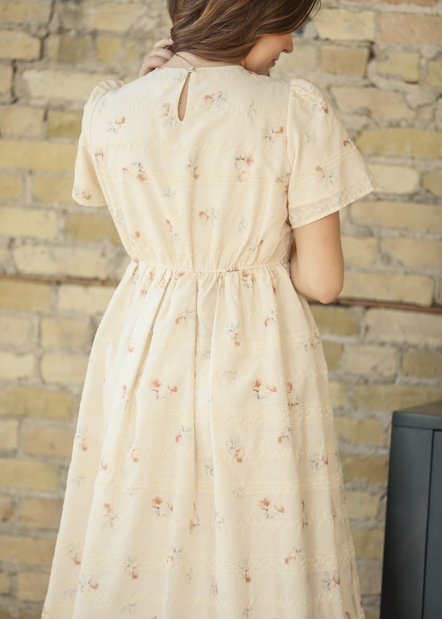 Floral Printed Embroidered Maxi Dress FF Dresses