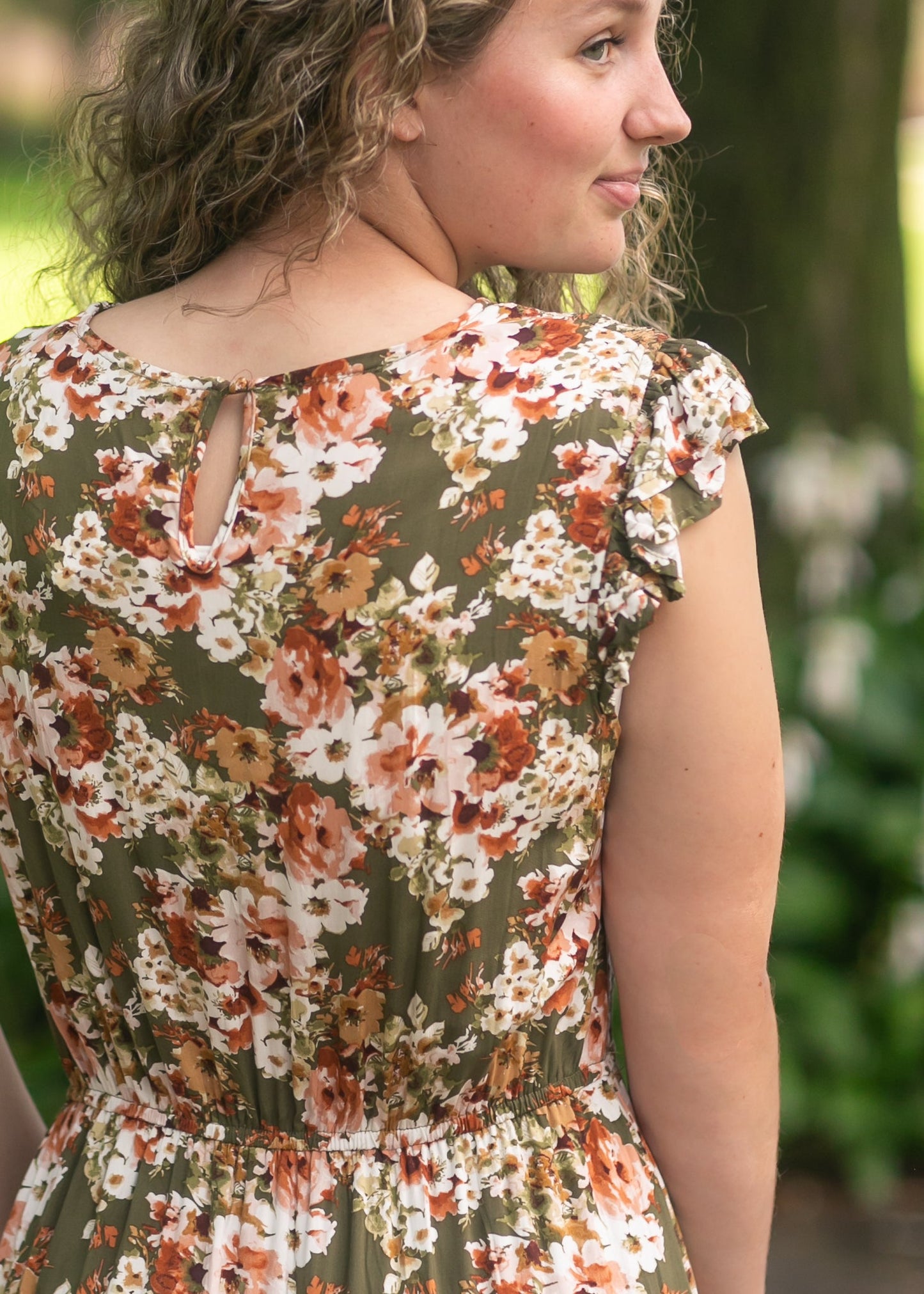 Floral Smocked V-Neck Dress FF Dresses