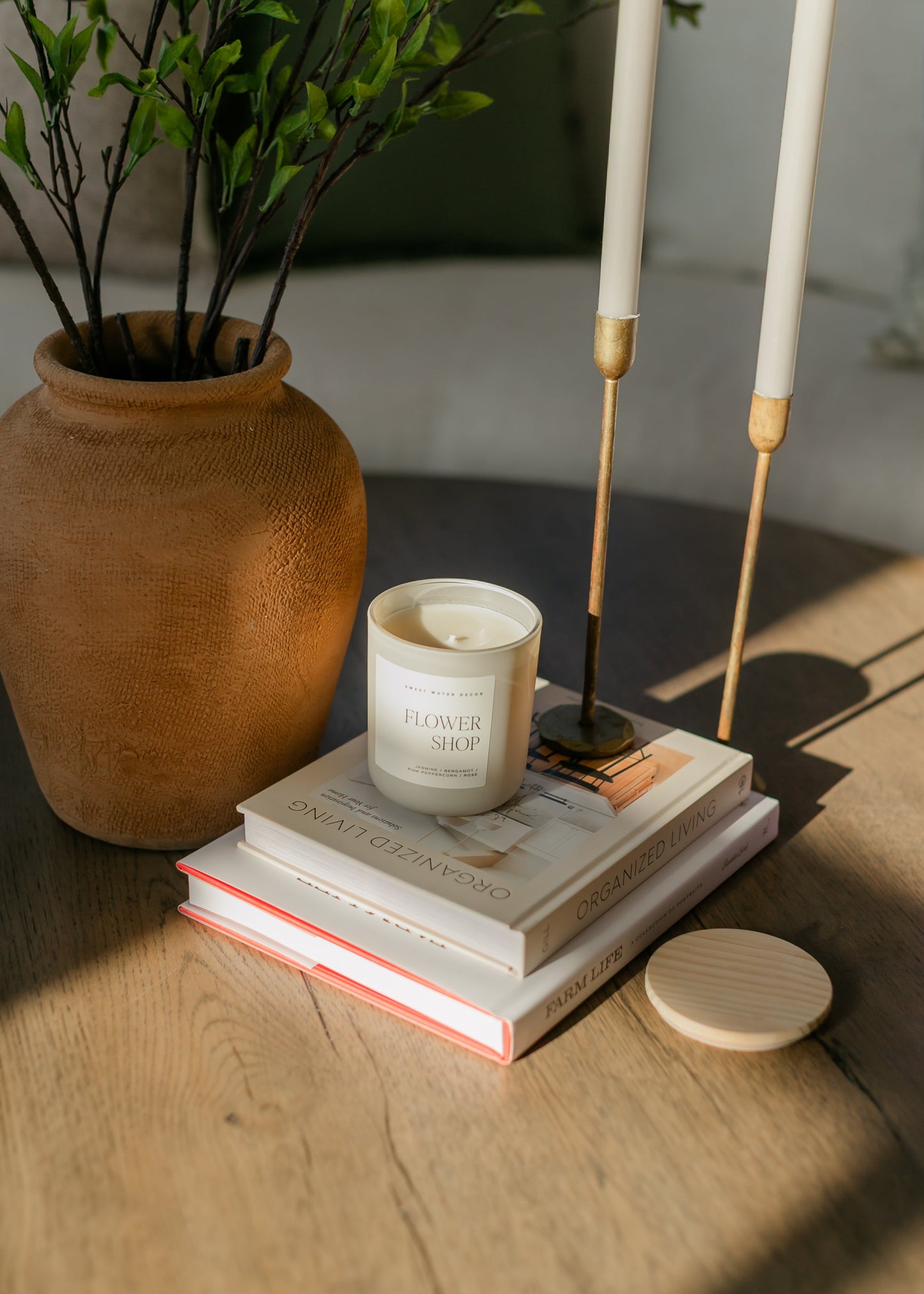 Flower Shop 15oz Tan Matte Jar Candle Gifts