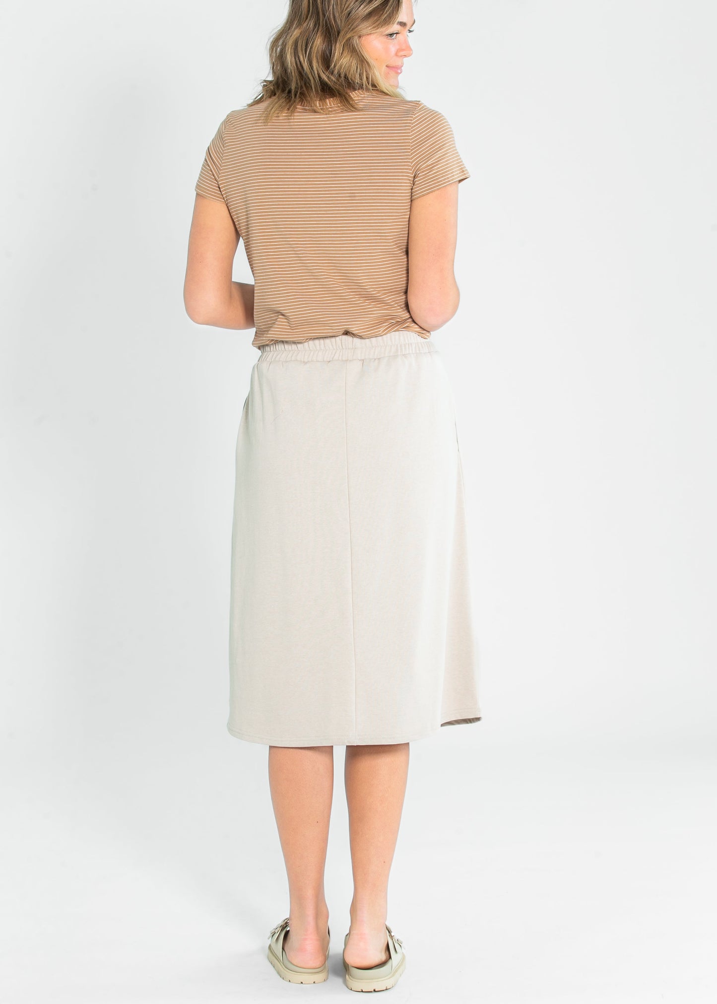 French Terry Elastic Waist Skirt FF Skirts