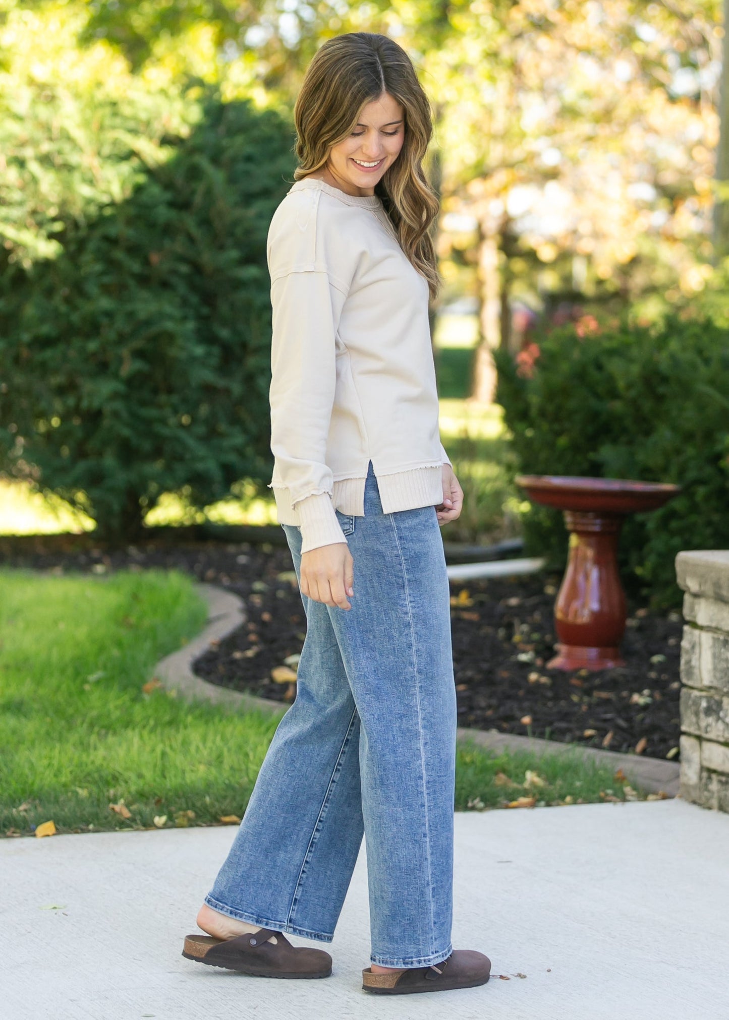 French Terry Exposed Seam Sweatshirt FF Tops