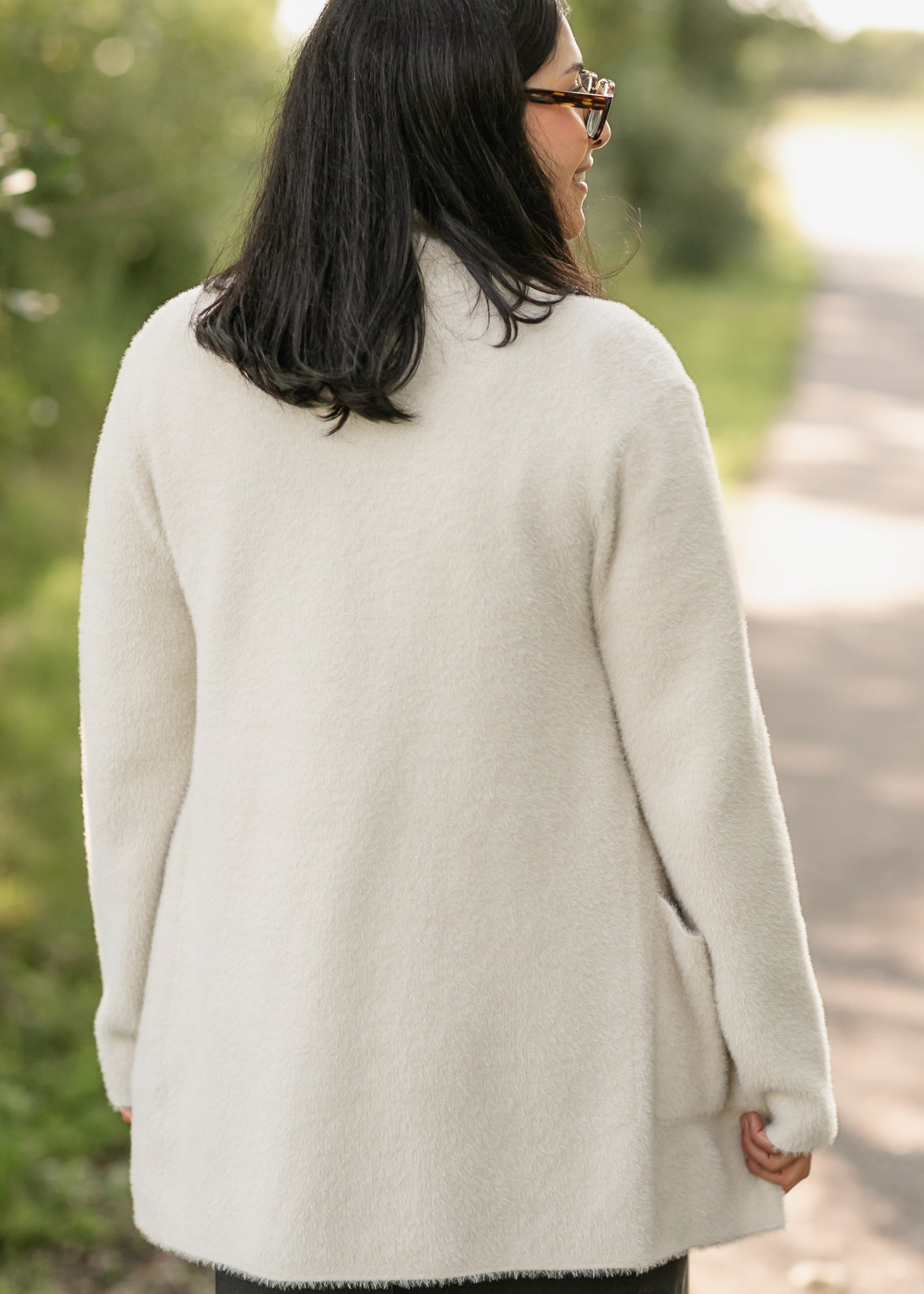 Fuzzy Button Front Coatigan FF Layering Essentials
