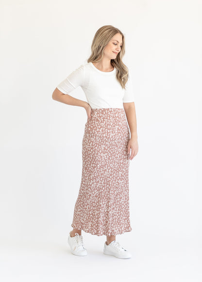 Gia Floral Print Maxi Slip Skirt FF Skirts