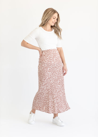 Gia Floral Print Maxi Slip Skirt FF Skirts