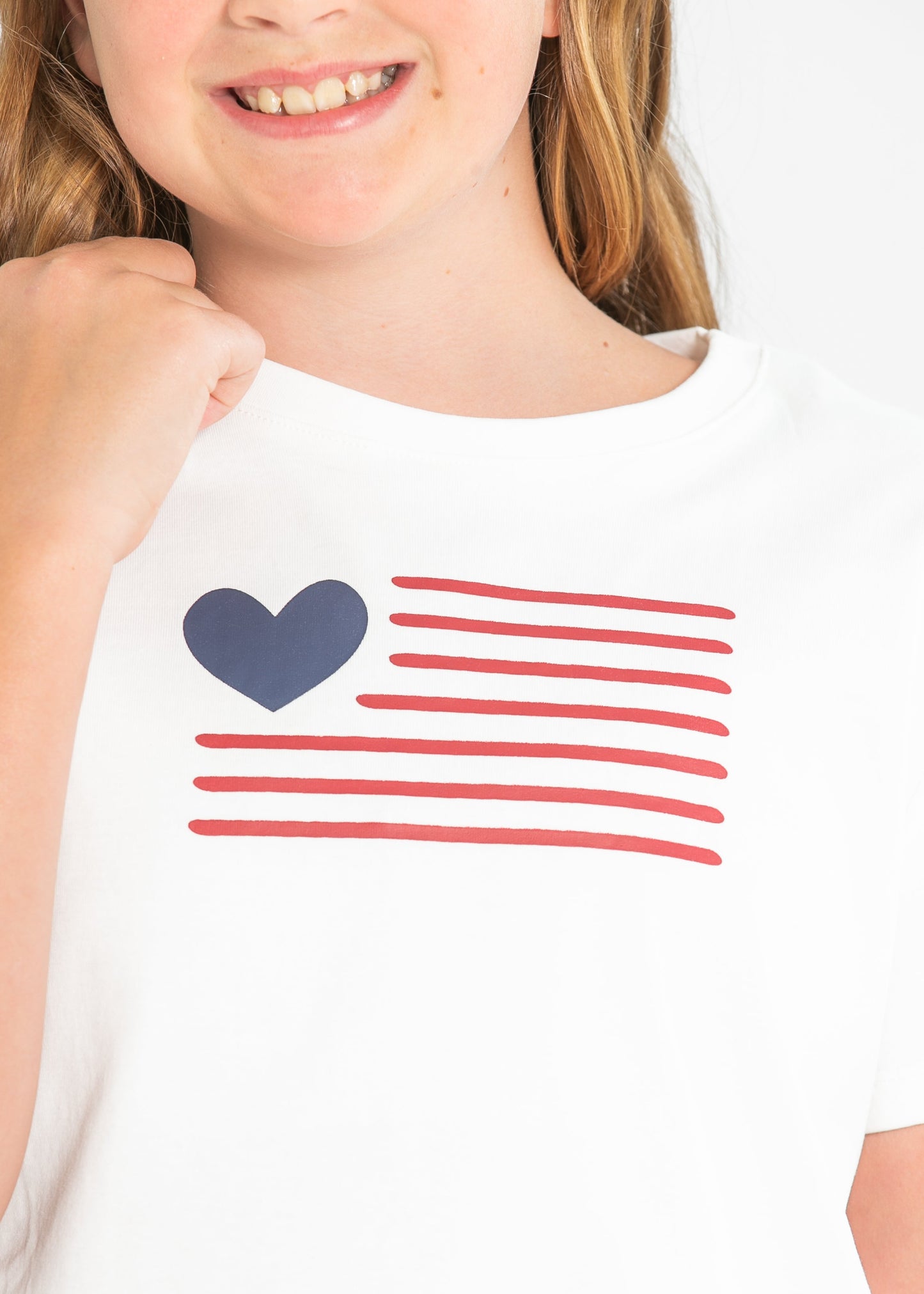 Girl's Heart Flag Graphic Tee FF Girls