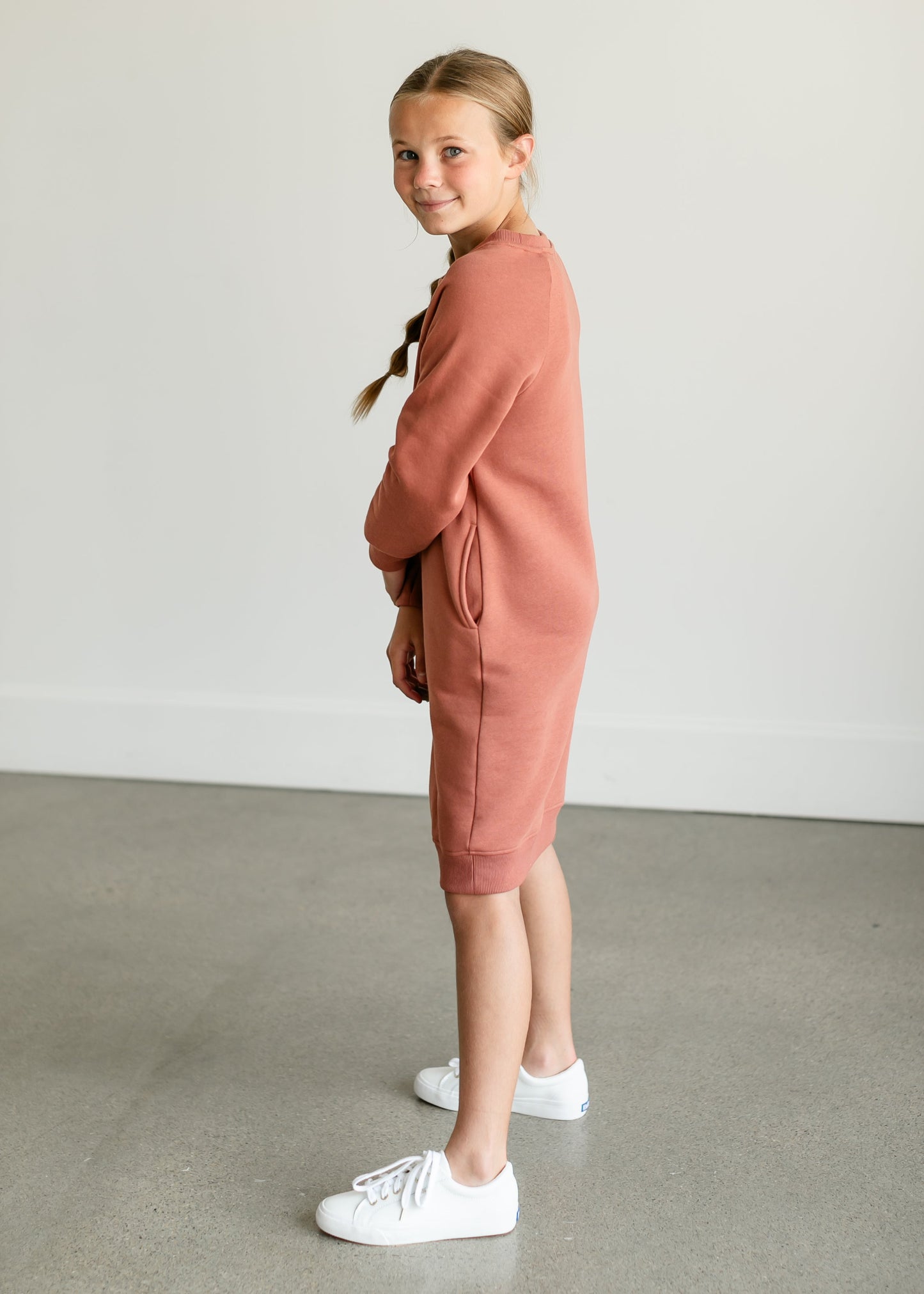 Girl's Nova Crewneck Sweatshirt Dress IC Girls