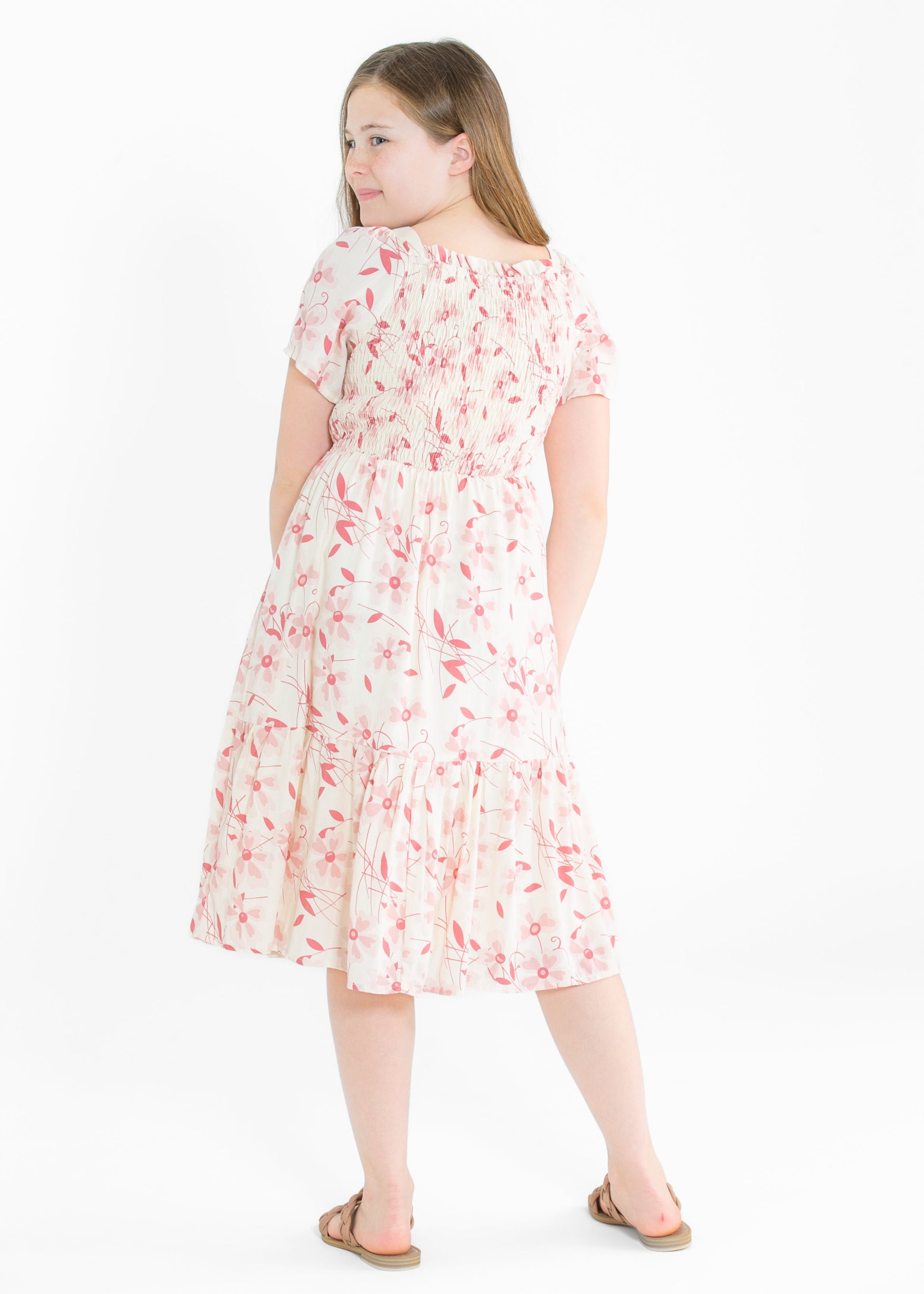 Girl's Summer Cap Sleeve Midi Dress IC Girls