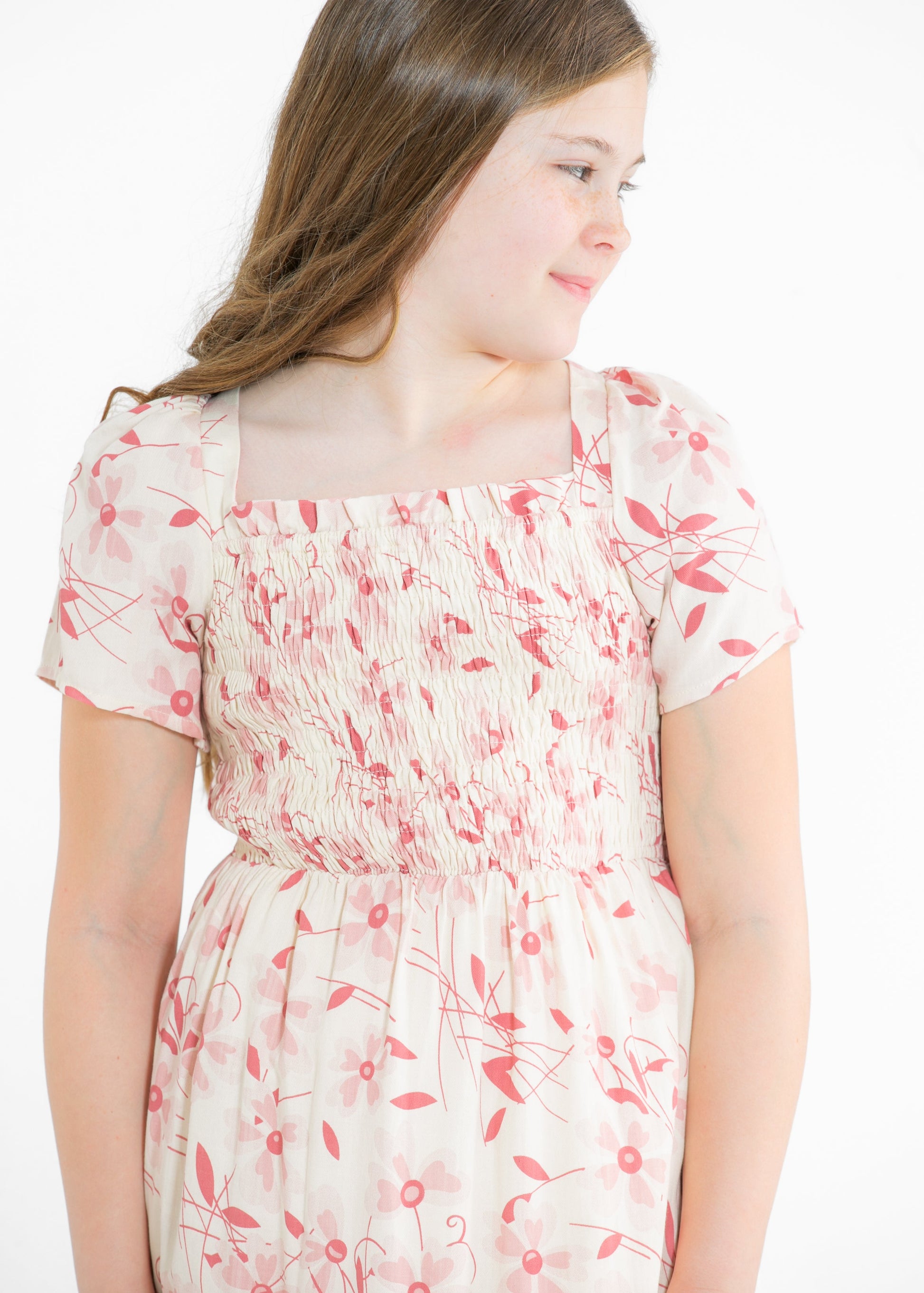 Girl's Summer Cap Sleeve Midi Dress IC Girls