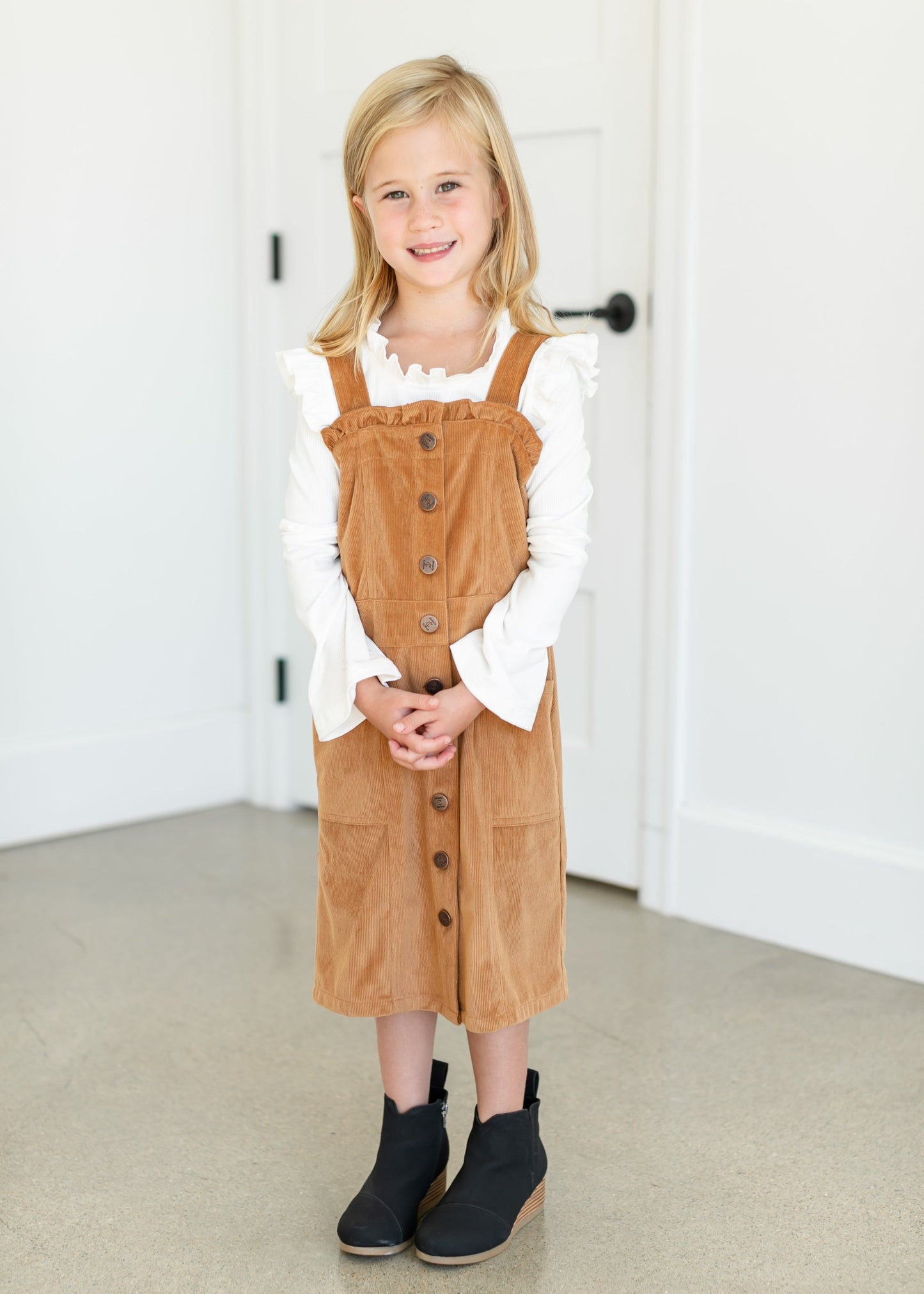 Girls Marlow Corduroy Midi Jumper Dress FF Girls